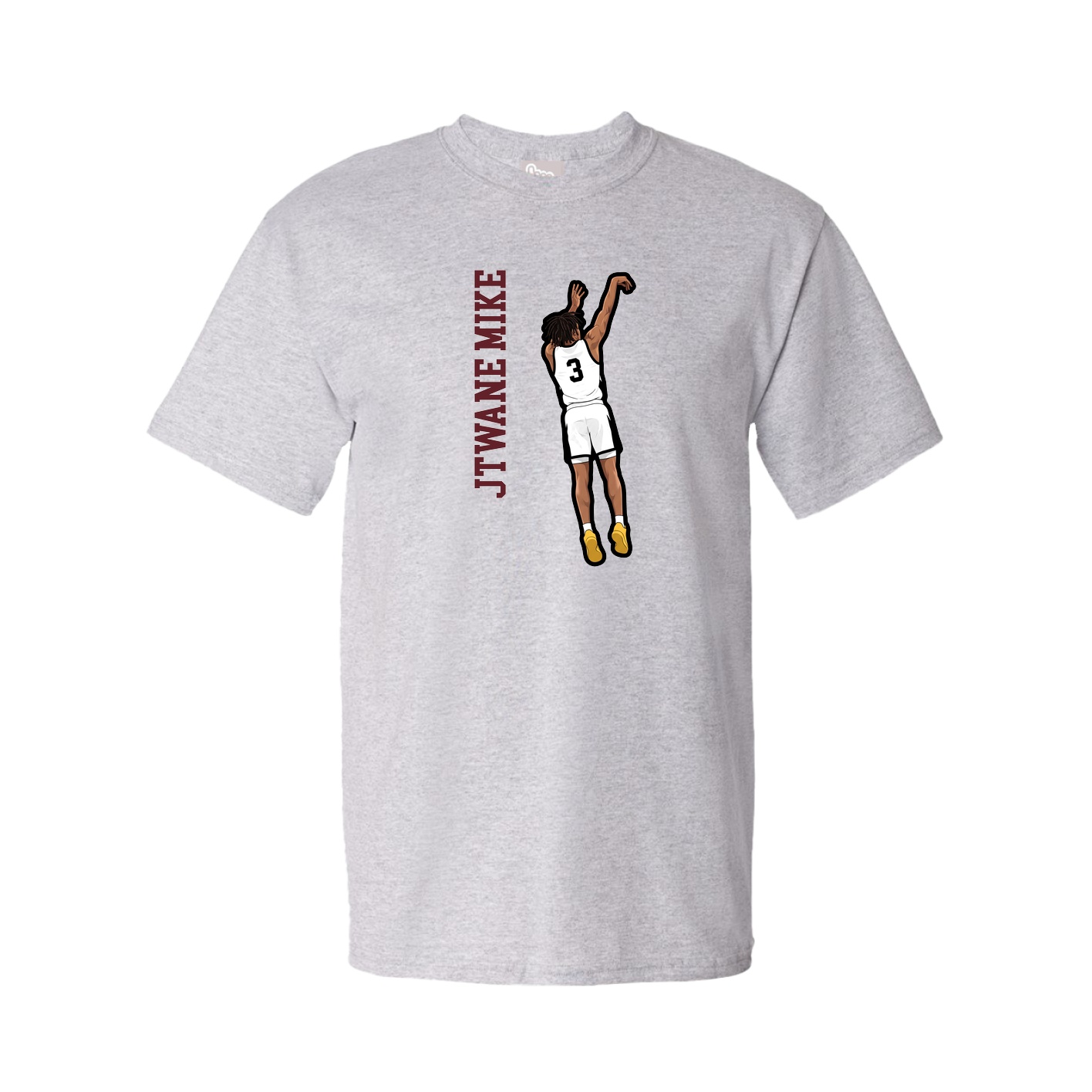 Tee — Name Vertical in Grey