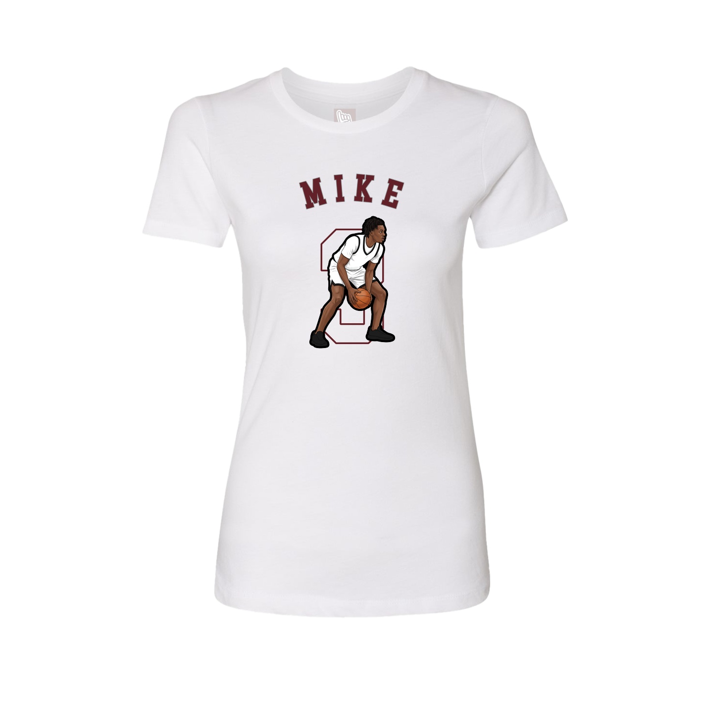 Fitted Women's Tee — Shirsey Arch in White