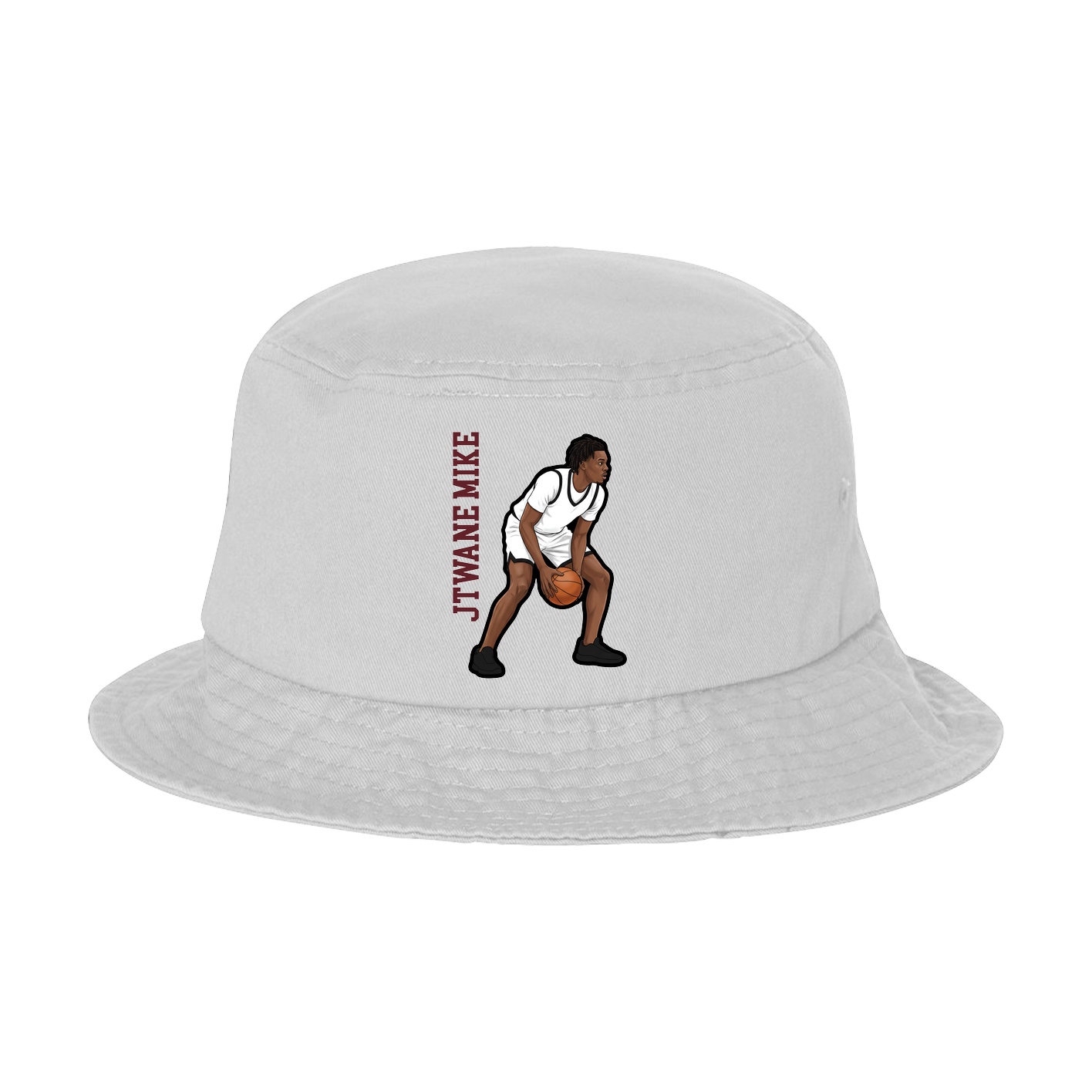 Bucket Cap — Name Vertical in White