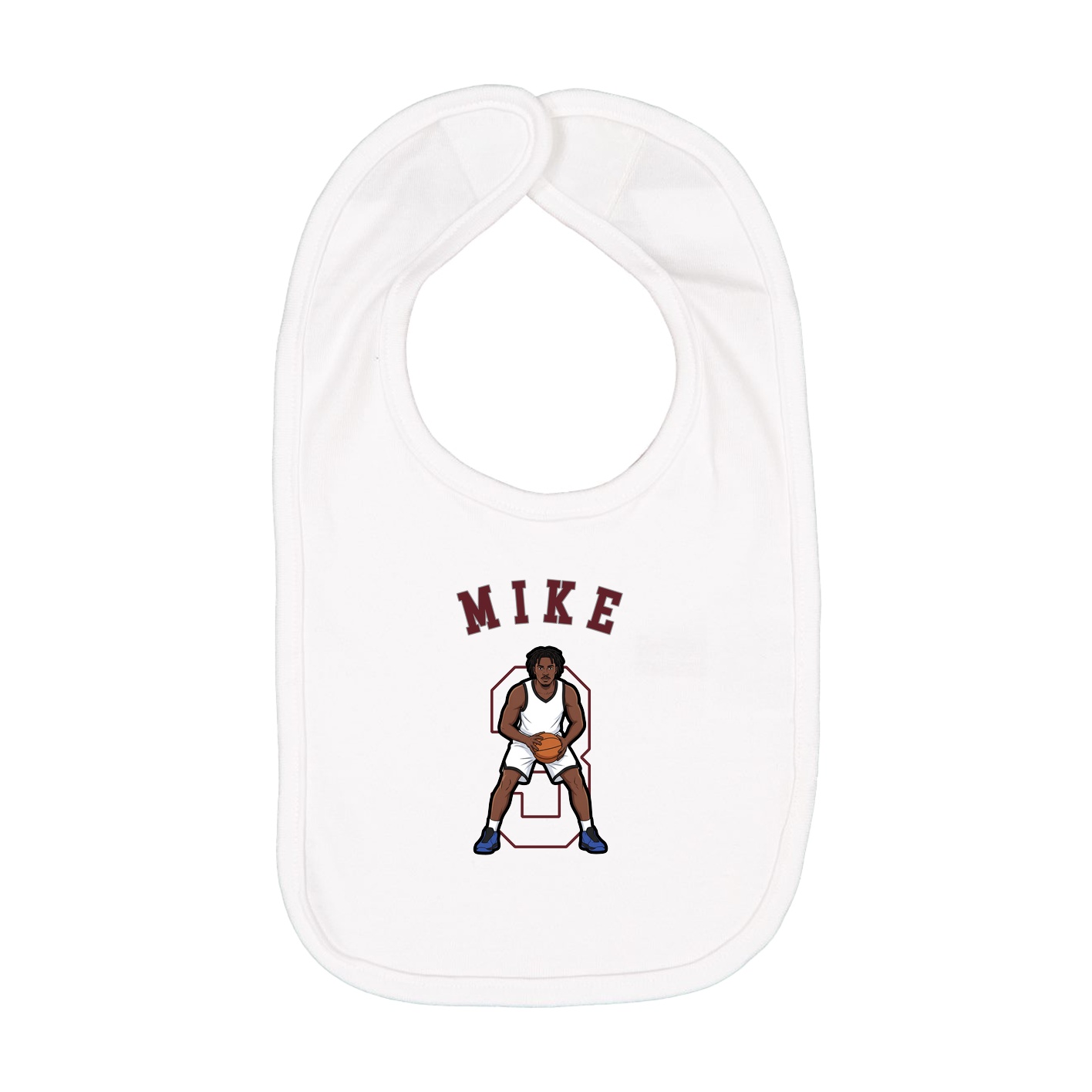 Infant Bib — Shirsey Arch in White