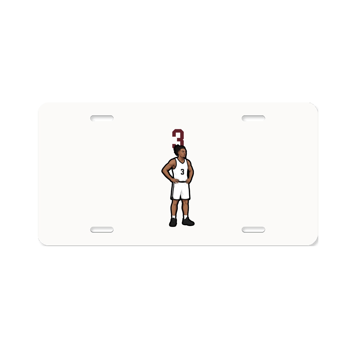 License Plate — Number Top in Classic