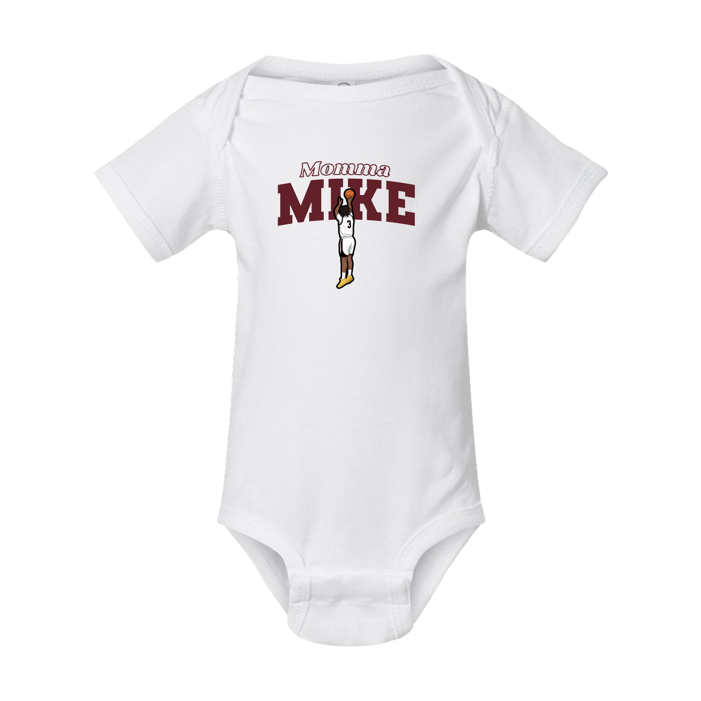 Baby Onesie — Mothers Day Block in White