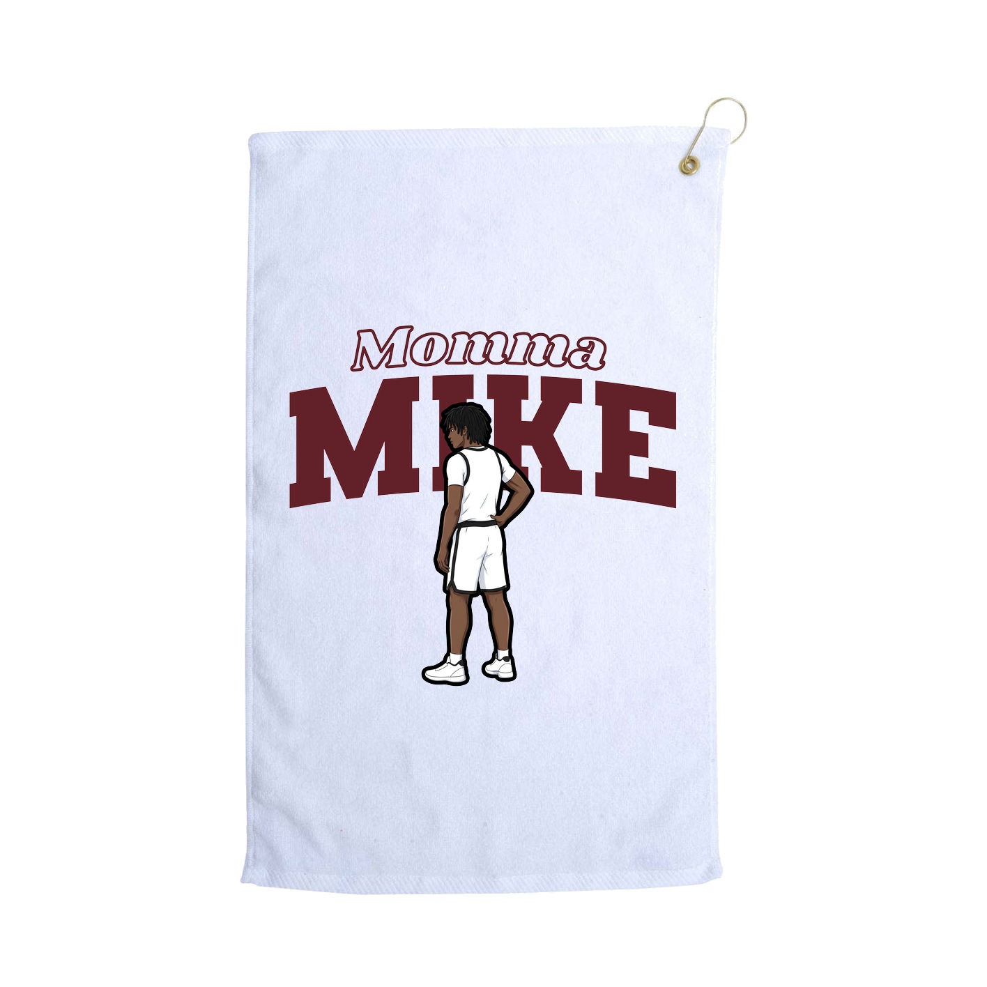 Golf Towel — Mothers Day Block in White