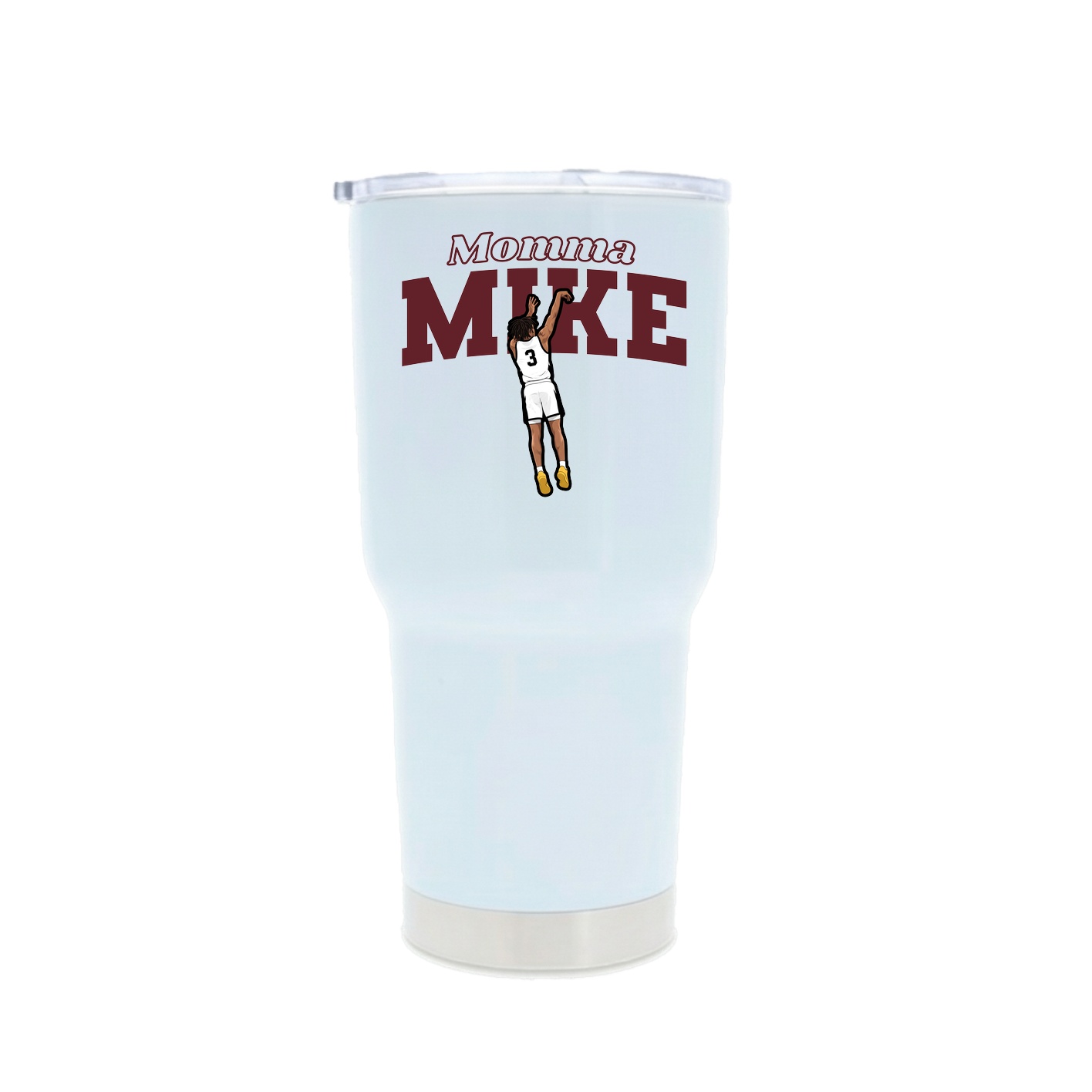 30oz Stainless Steel Tumbler — Mothers Day Block in White
