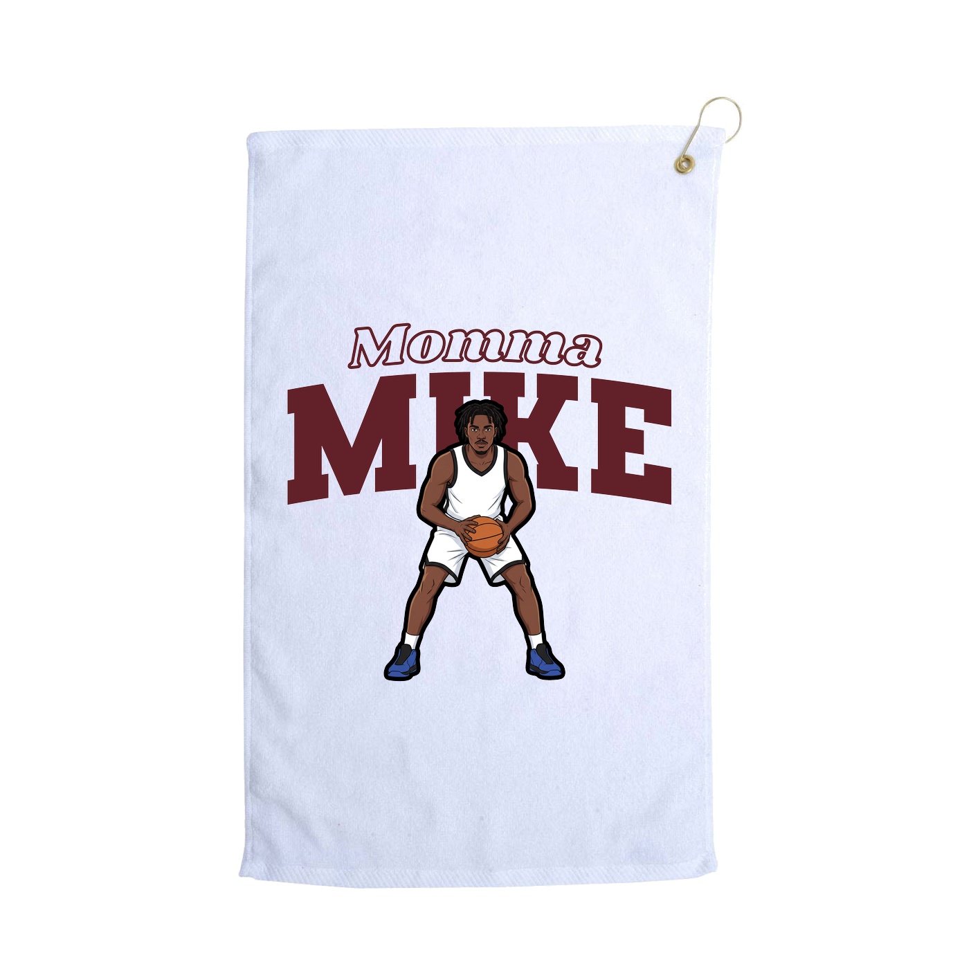 Golf Towel — Mothers Day Block in White