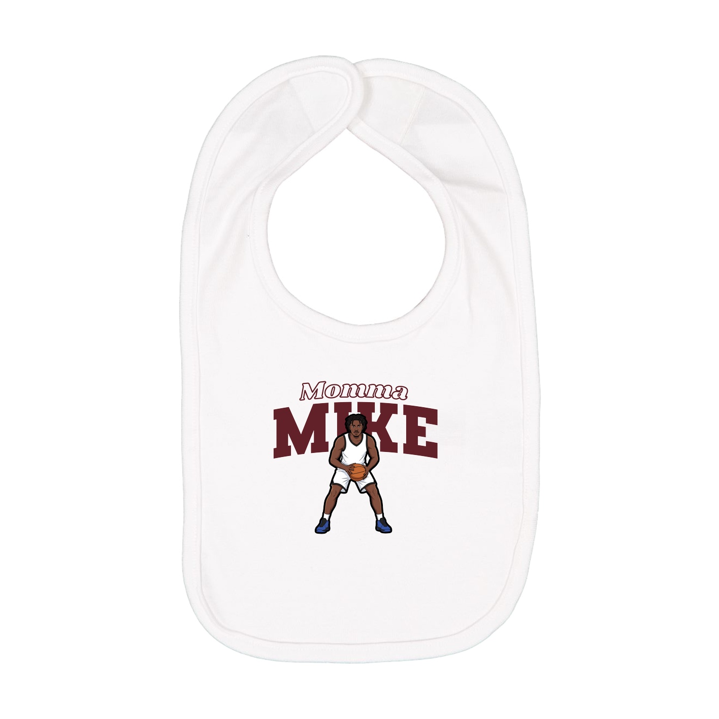 Infant Bib — Mothers Day Block in White