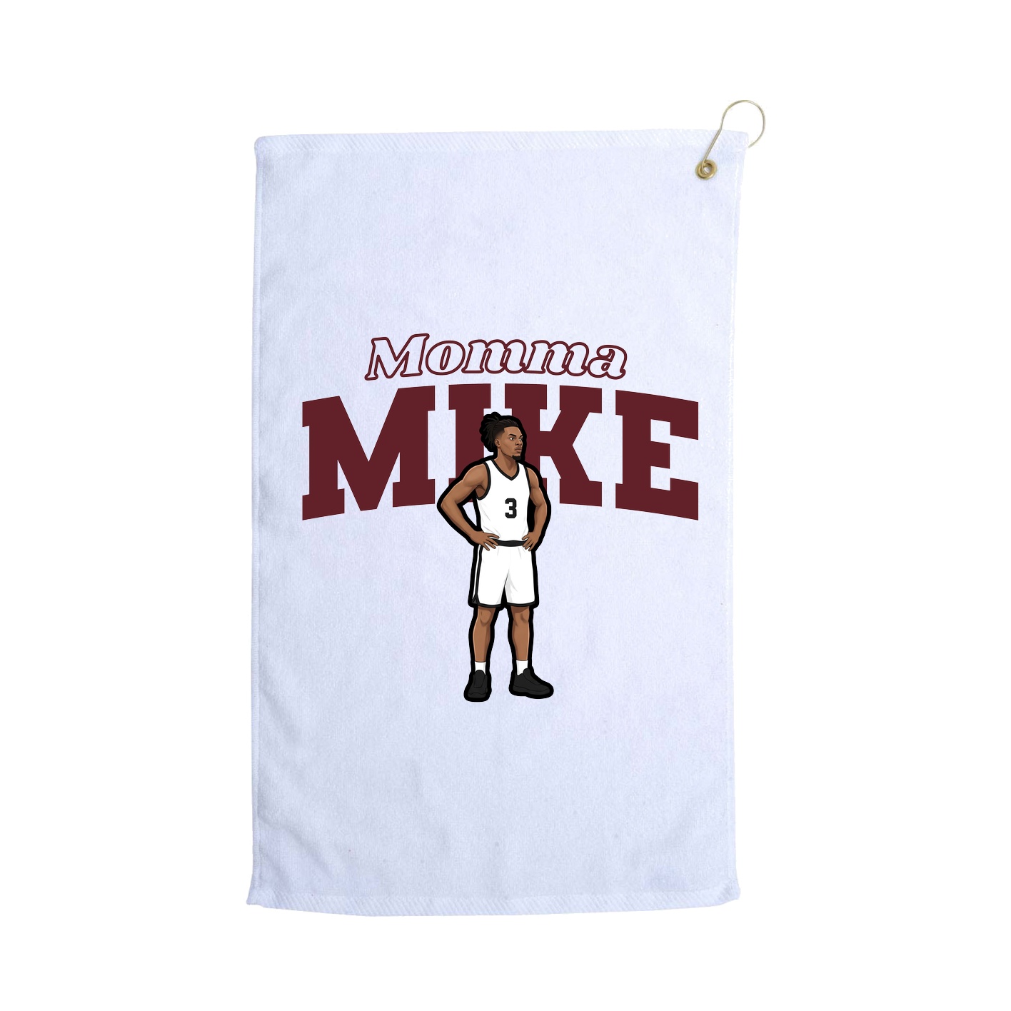 Golf Towel — Mothers Day Block in White