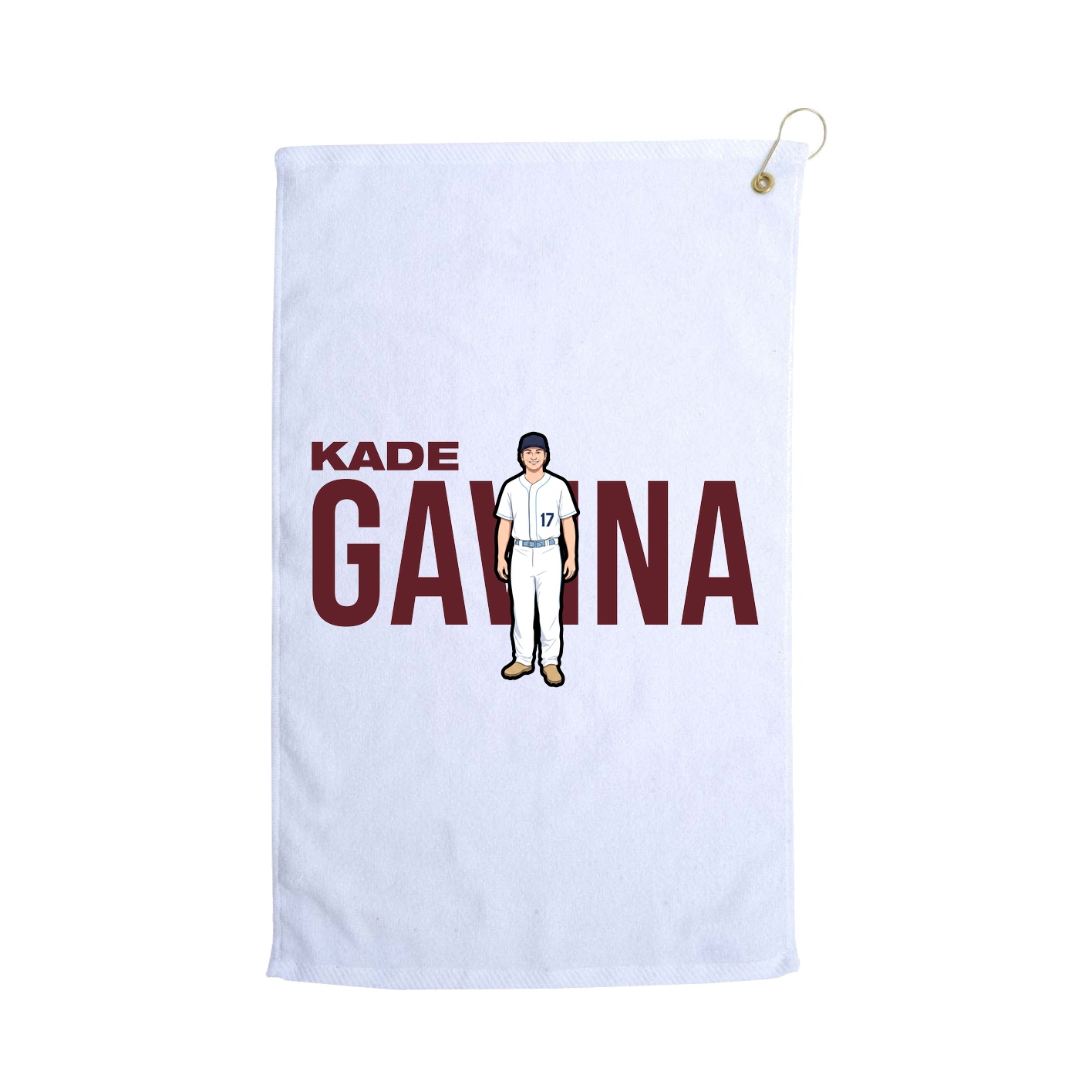 Golf Towel — Player Name in White