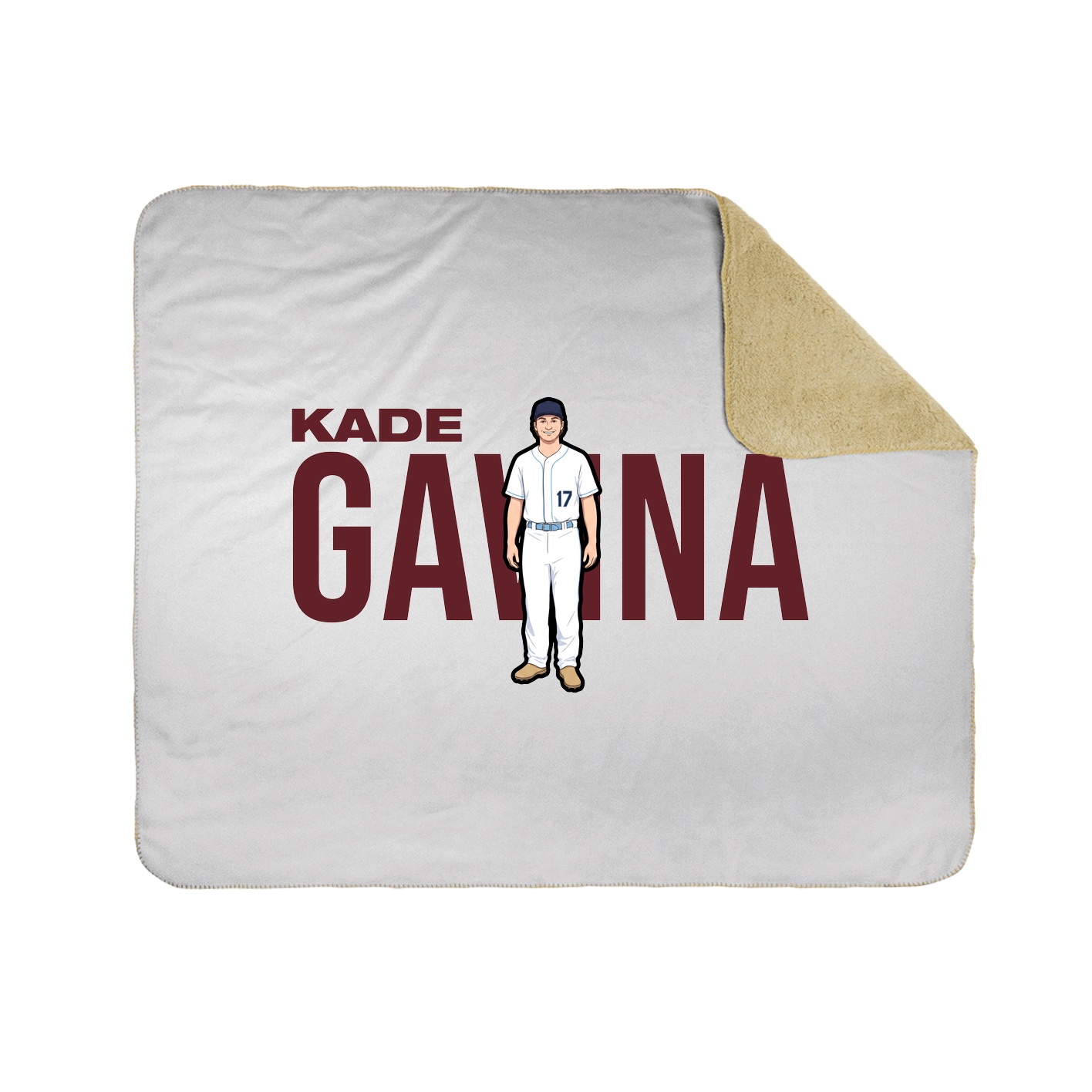 Throw Blanket — Player Name in White