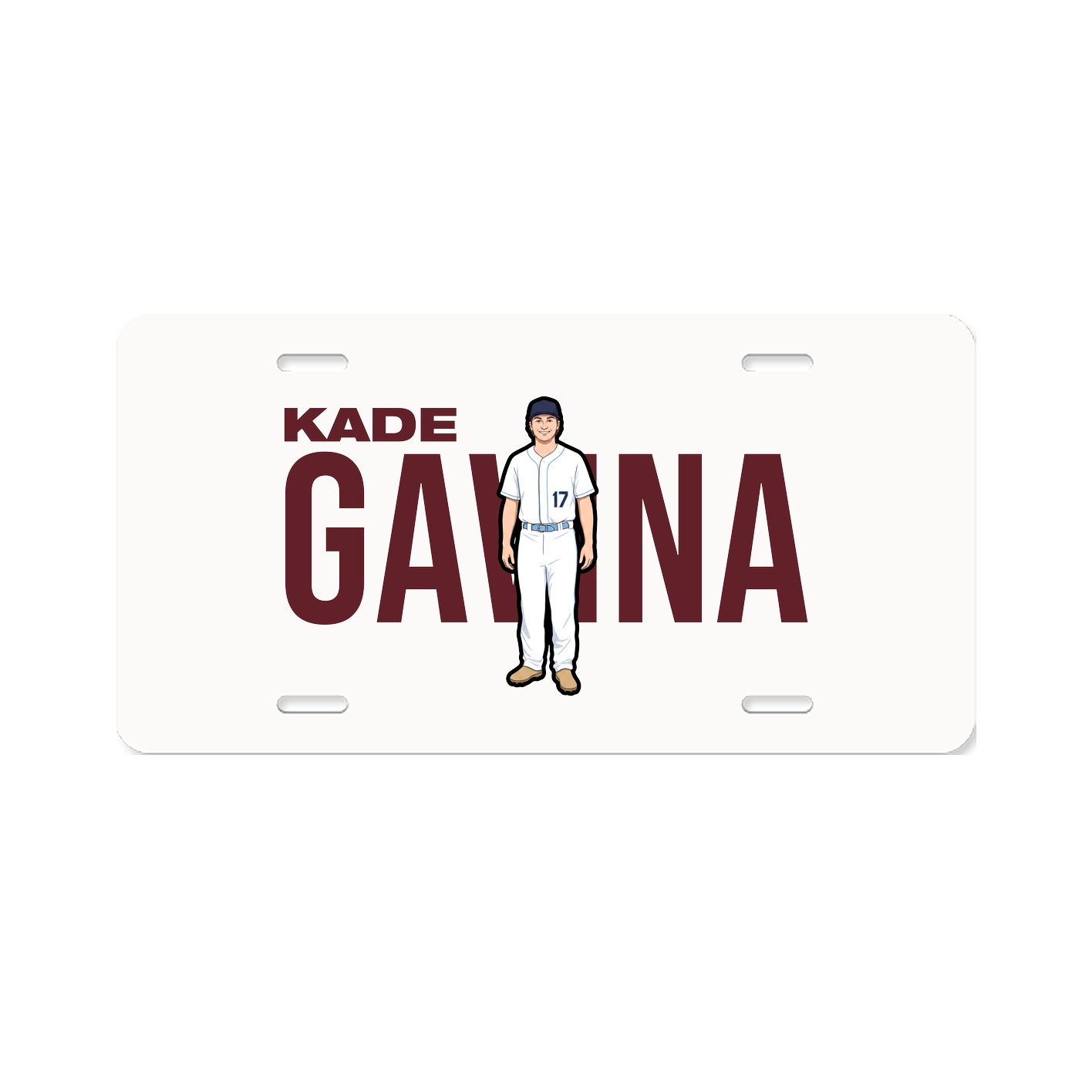 License Plate — Player Name in Classic
