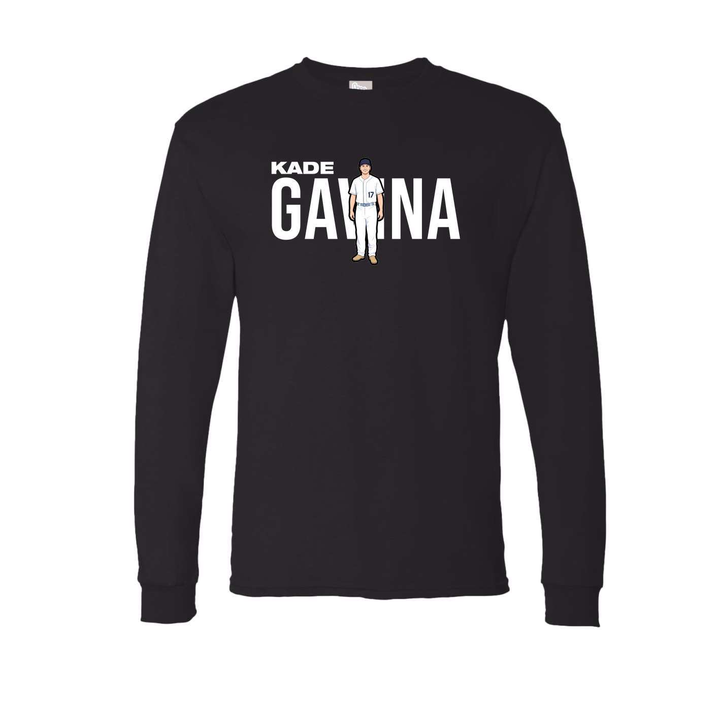 Long Sleeve Tee — Player Name in Black