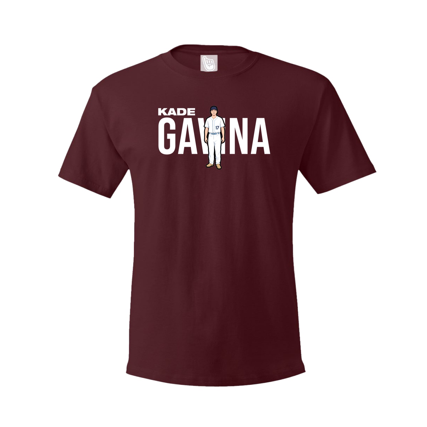 Youth Tee — Player Name in Maroon