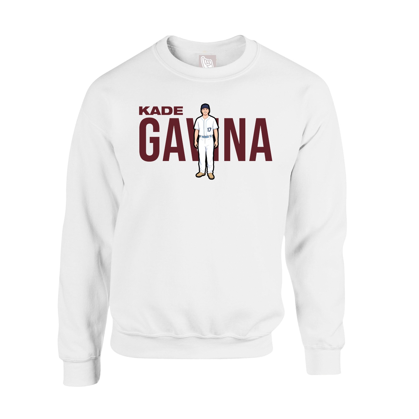 Fleece Crew — Player Name in White