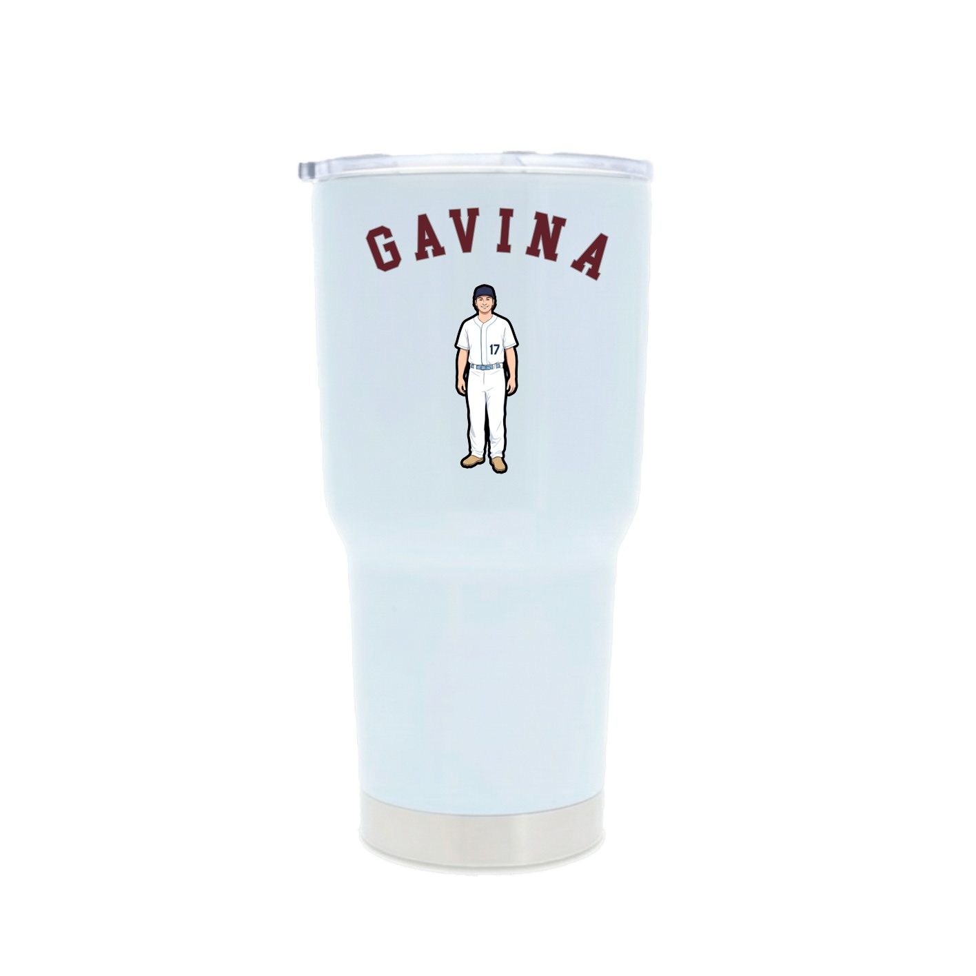 30oz Stainless Steel Tumbler — Shirsey Arch in White