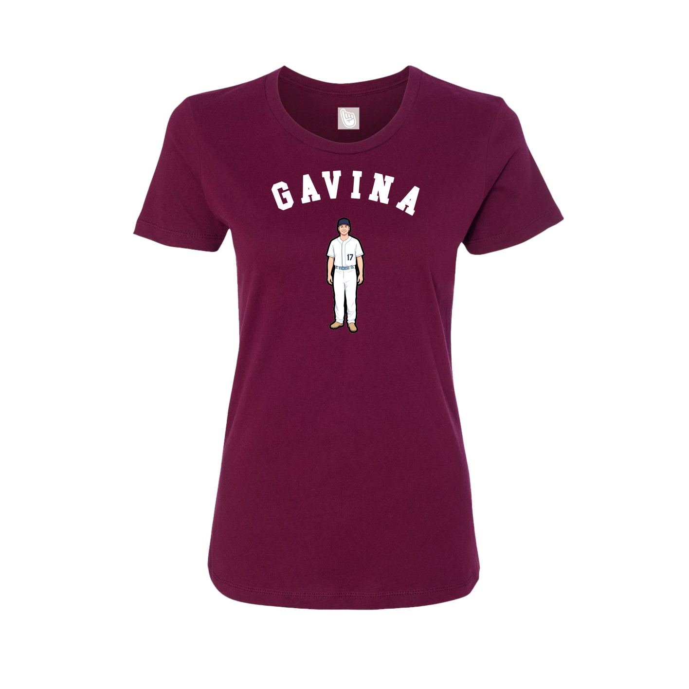 Fitted Women's Tee — Shirsey Arch in Maroon