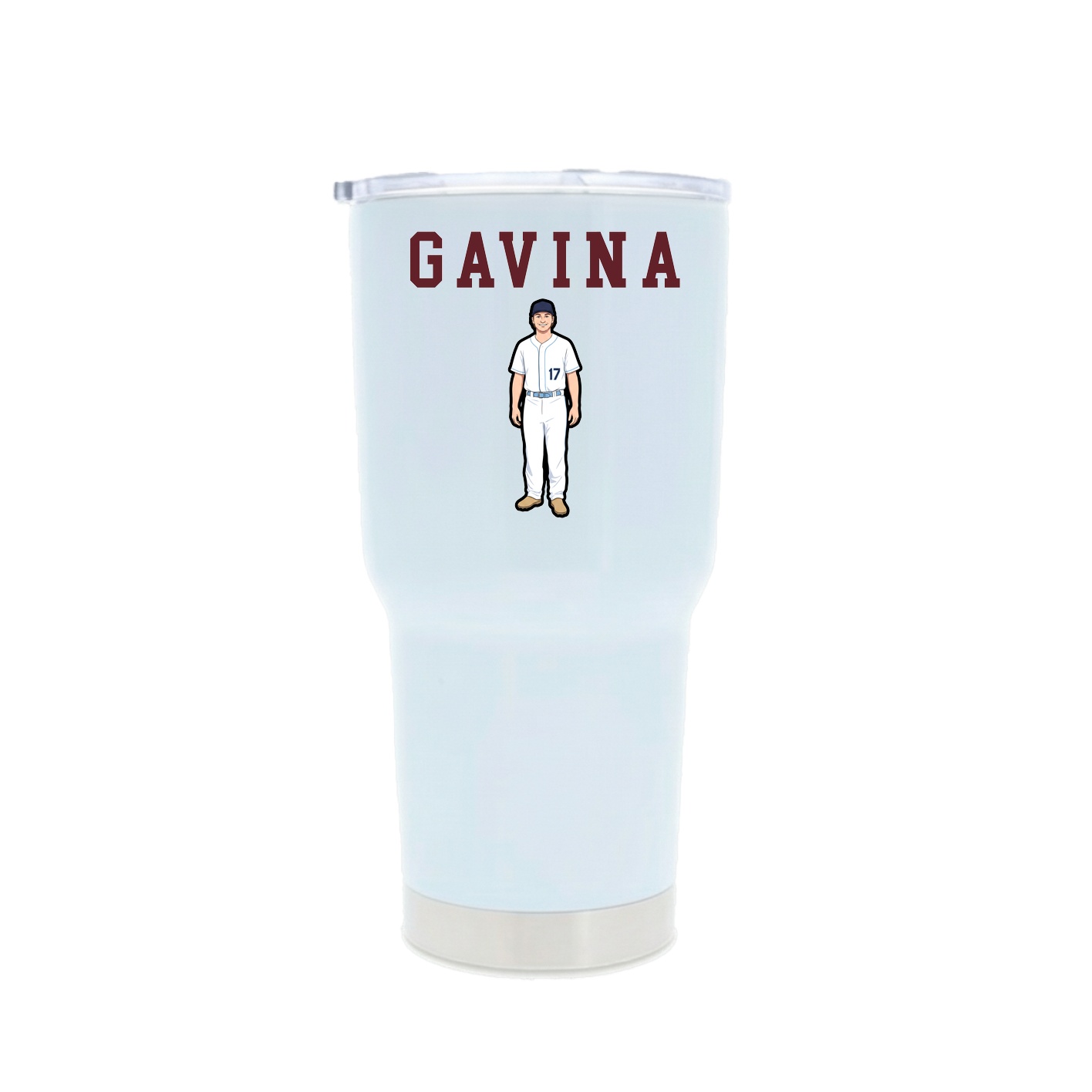 30oz Stainless Steel Tumbler — Shirsey in White