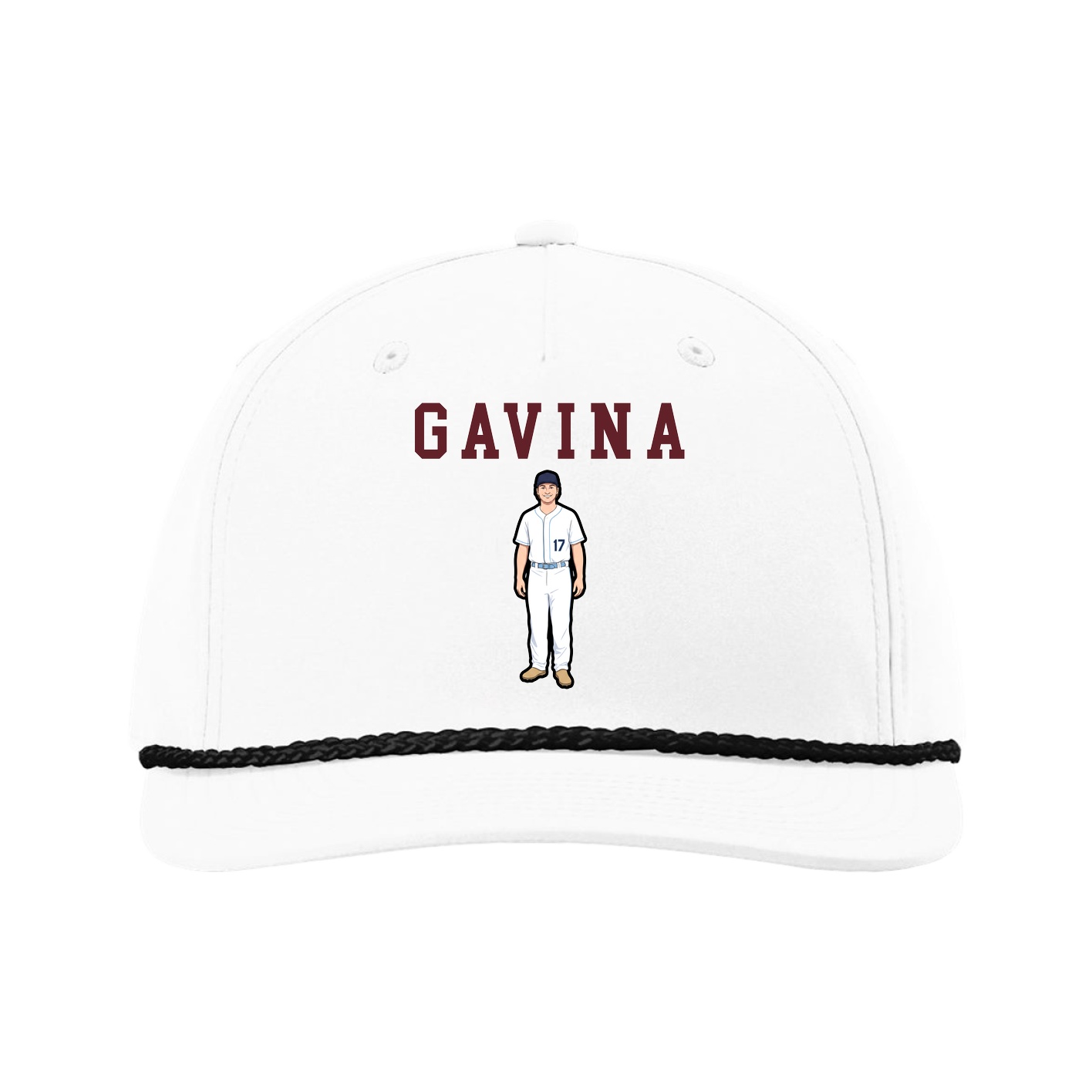Five-Panel Classic Rope Cap — Shirsey in White