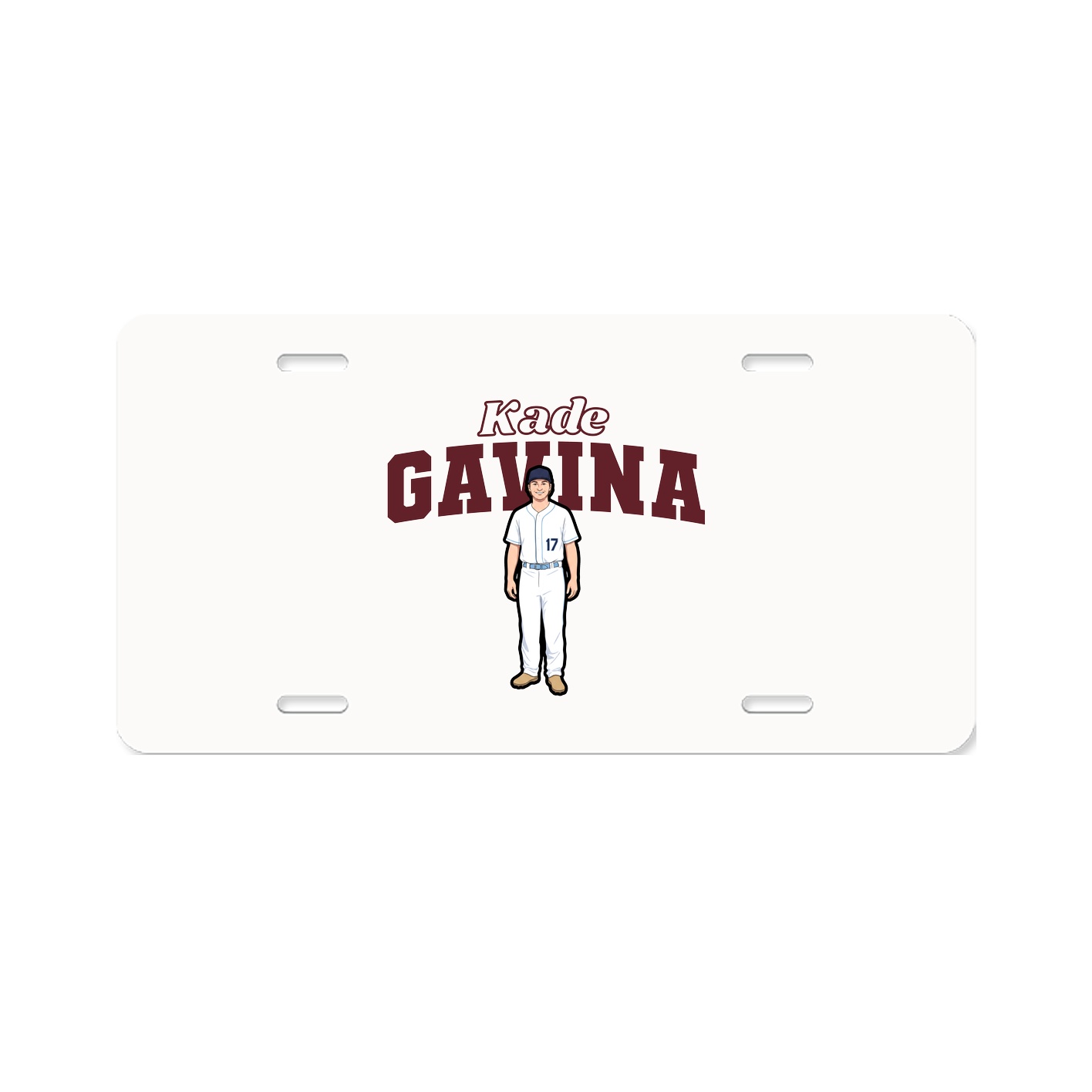License Plate — Name Arch in Classic