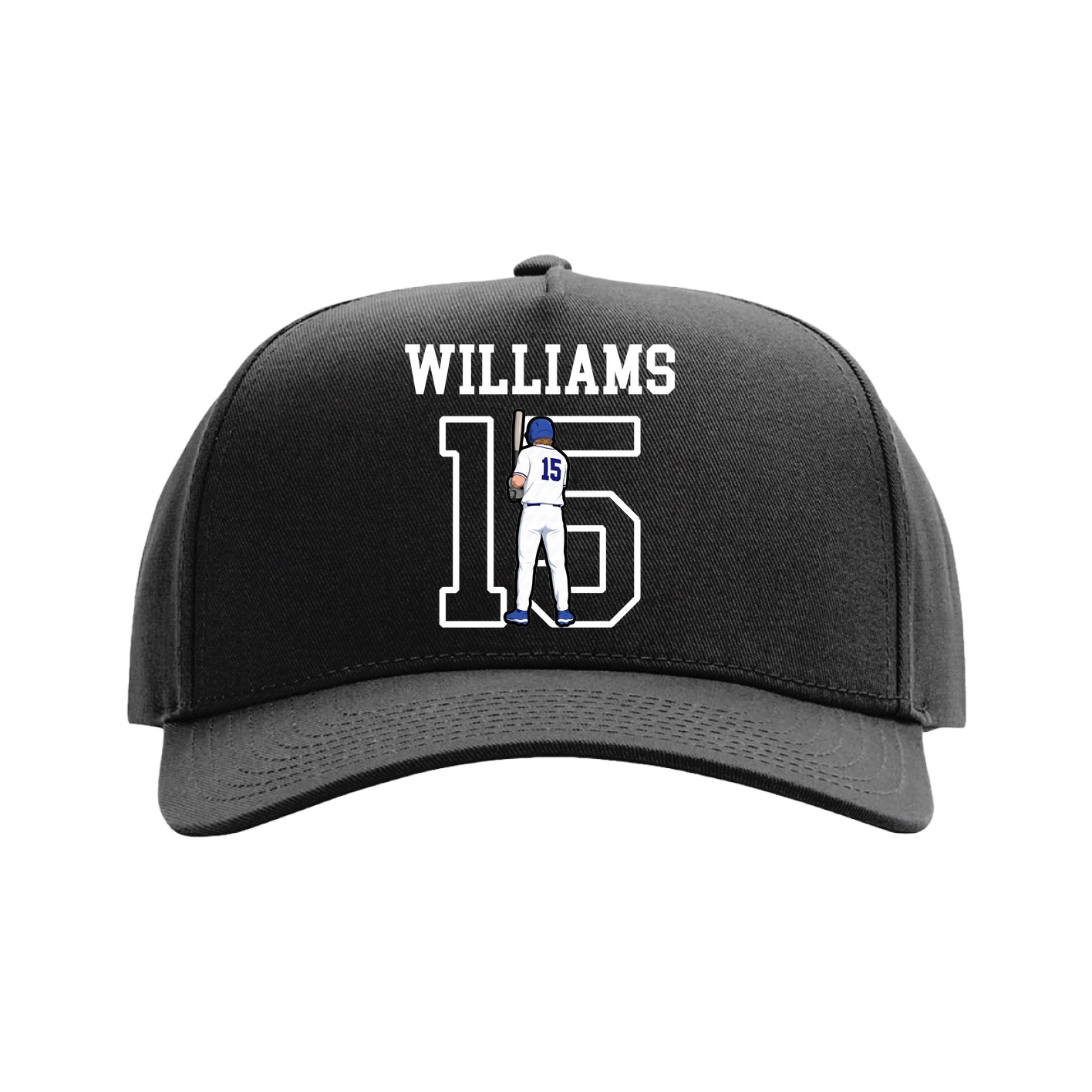 Full Fabric Five-Panel Champ Cap — Shirsey in Black