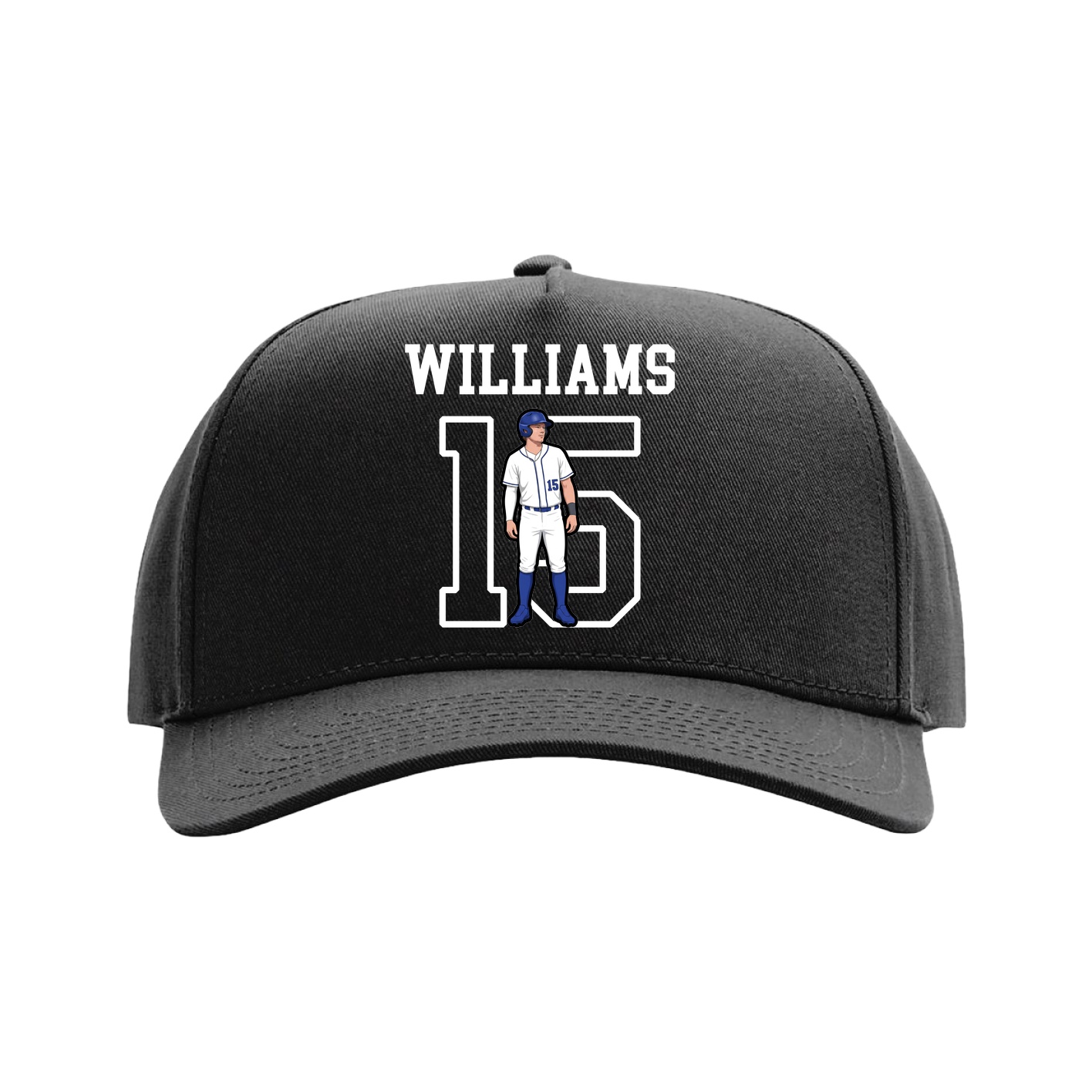 Full Fabric Five-Panel Champ Cap — Shirsey in Black