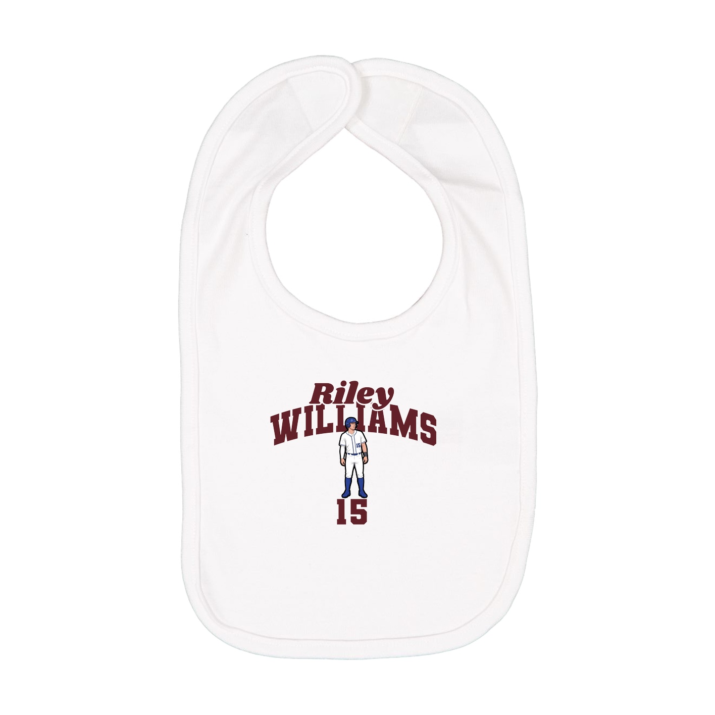 Infant Bib — Signature Arch in White