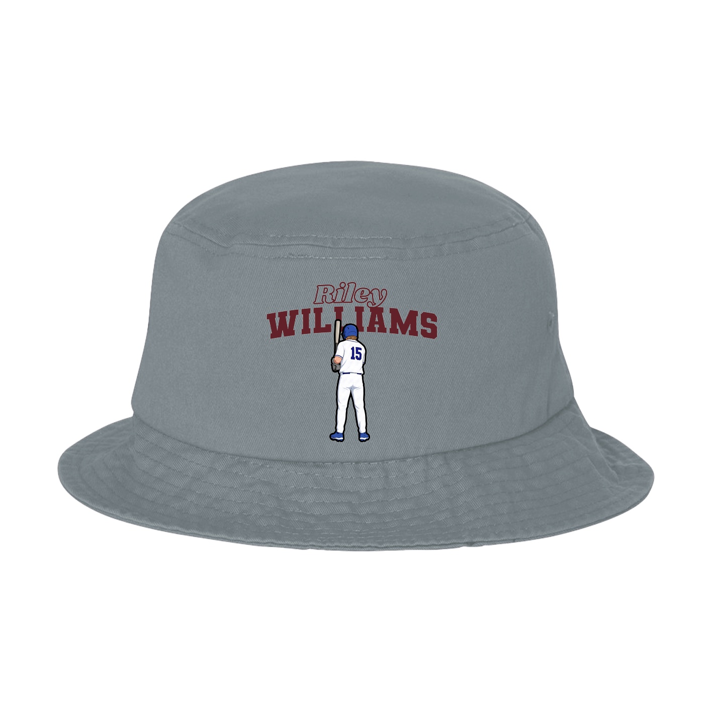 Bucket Cap — Name Arch in Grey
