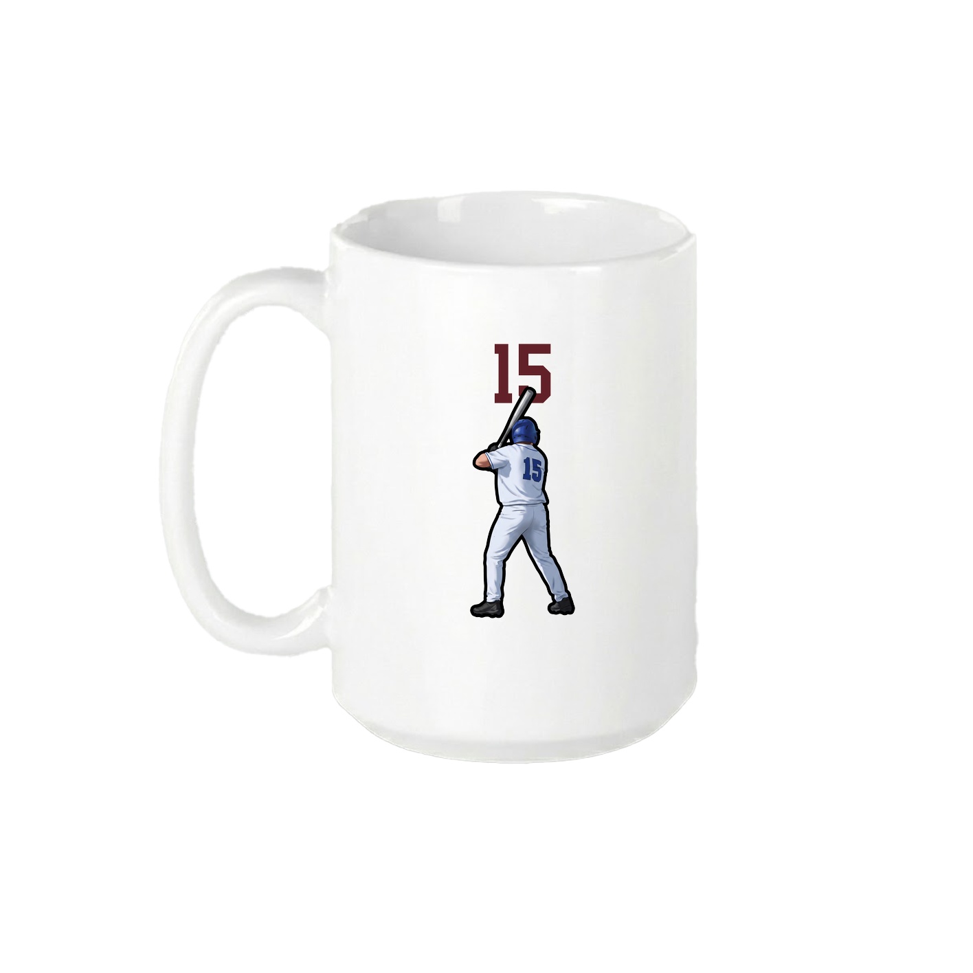 15oz Coffee Mug — Number Top in White