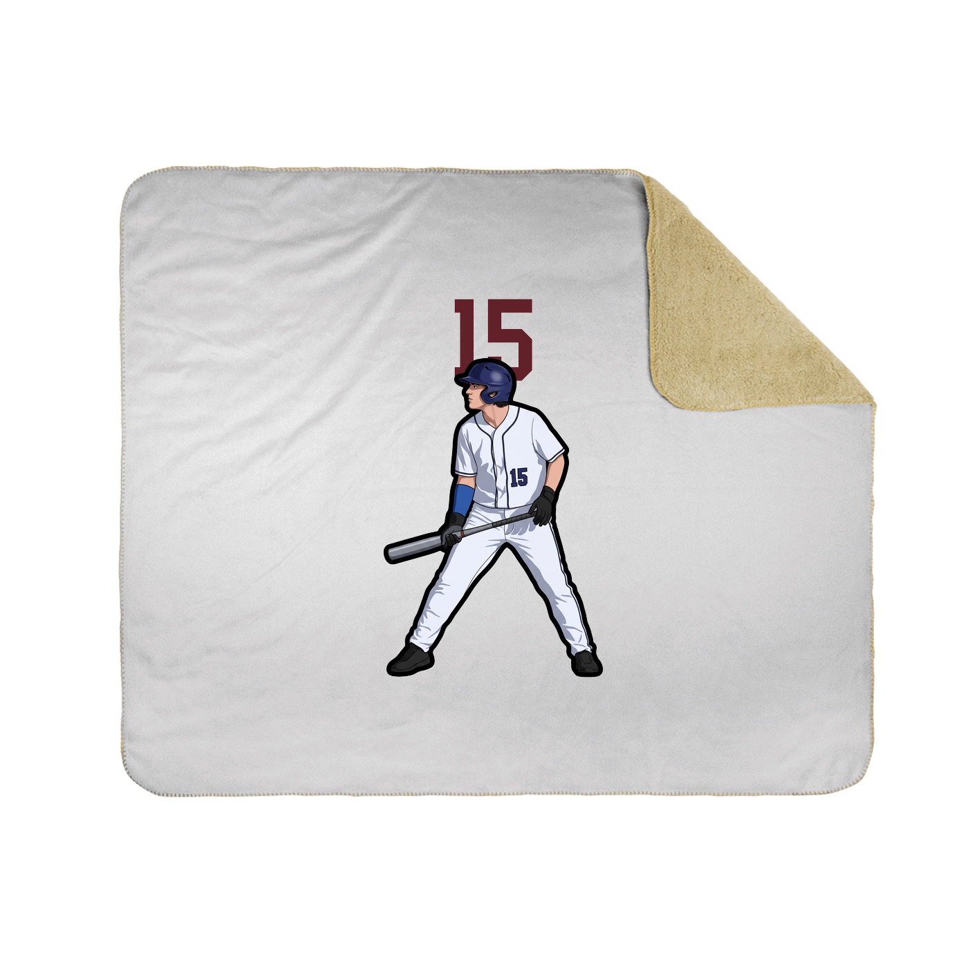 Throw Blanket — Number Top in White