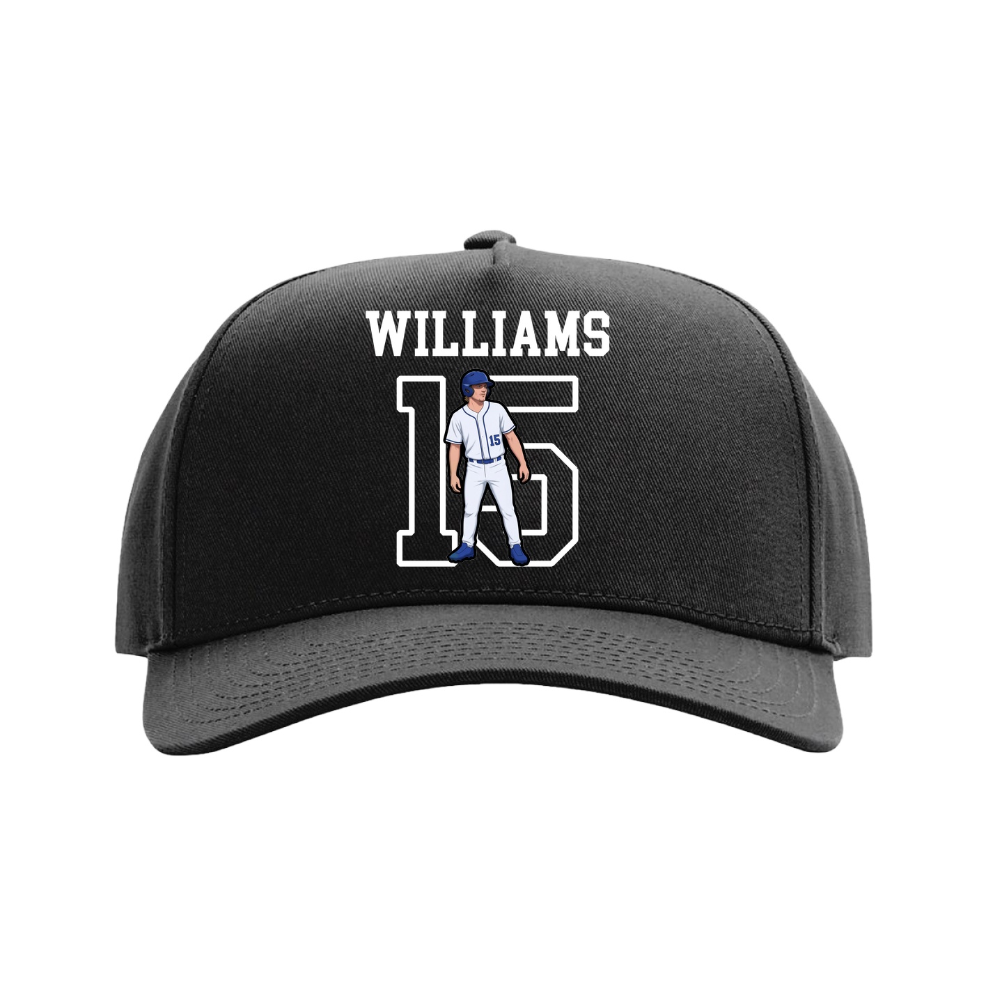 Full Fabric Five-Panel Champ Cap — Shirsey in Black
