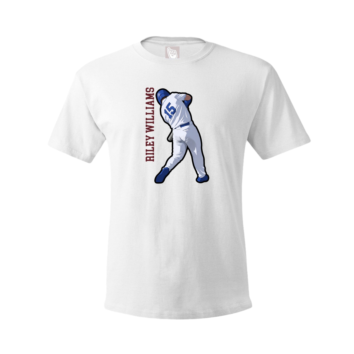 Tee — Name Vertical in White