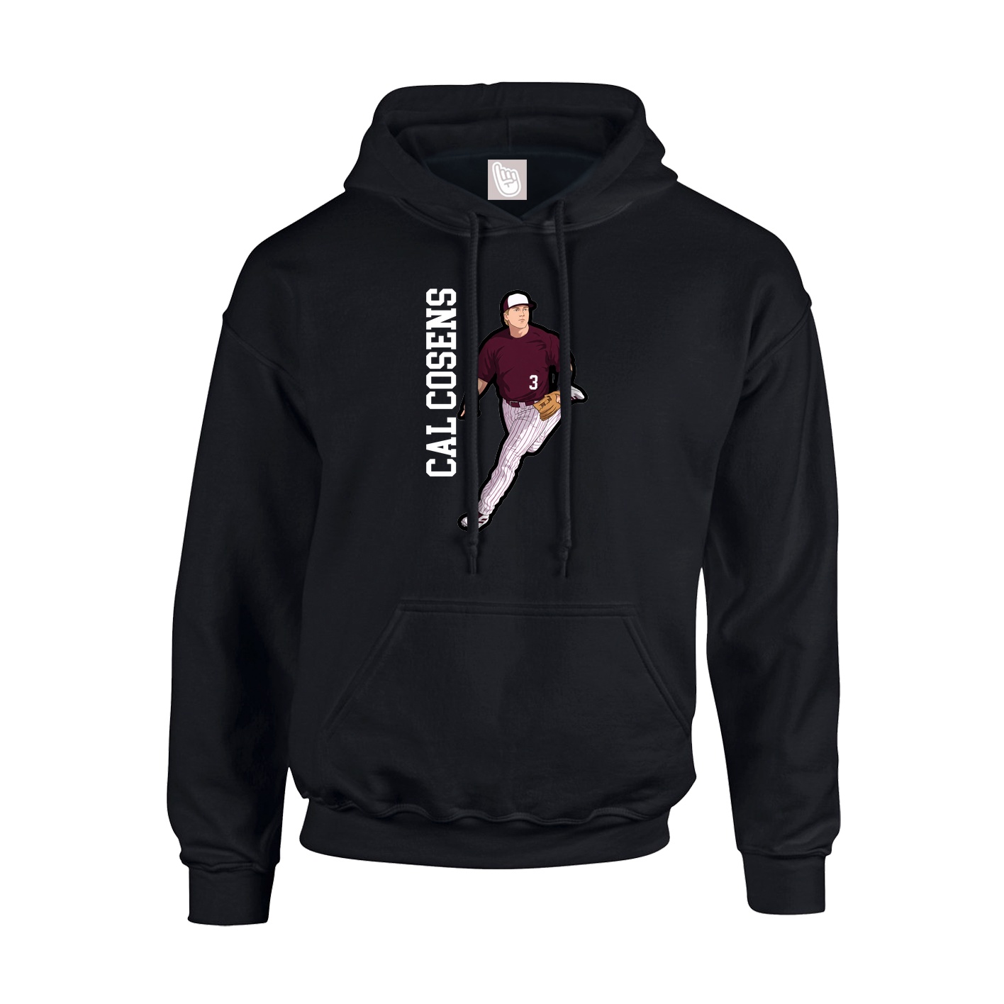 Hoodie — Name Vertical in Black