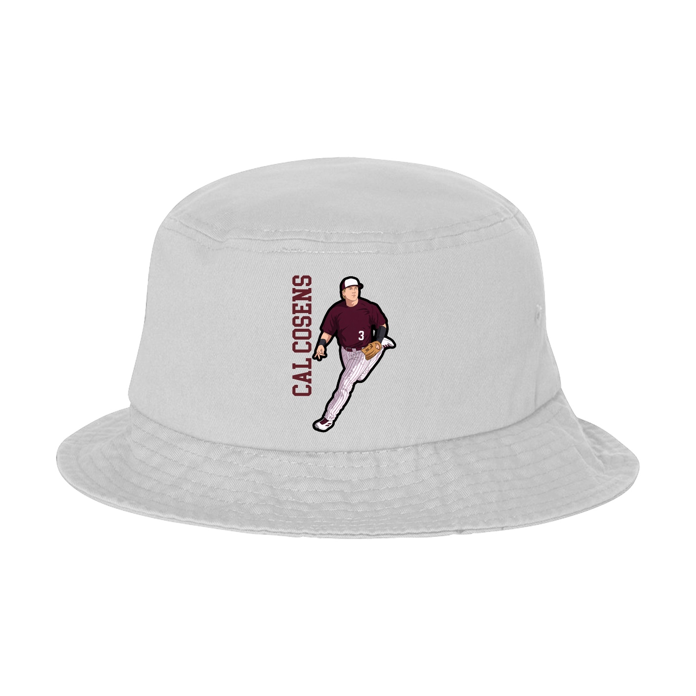 Bucket Cap — Name Vertical in White