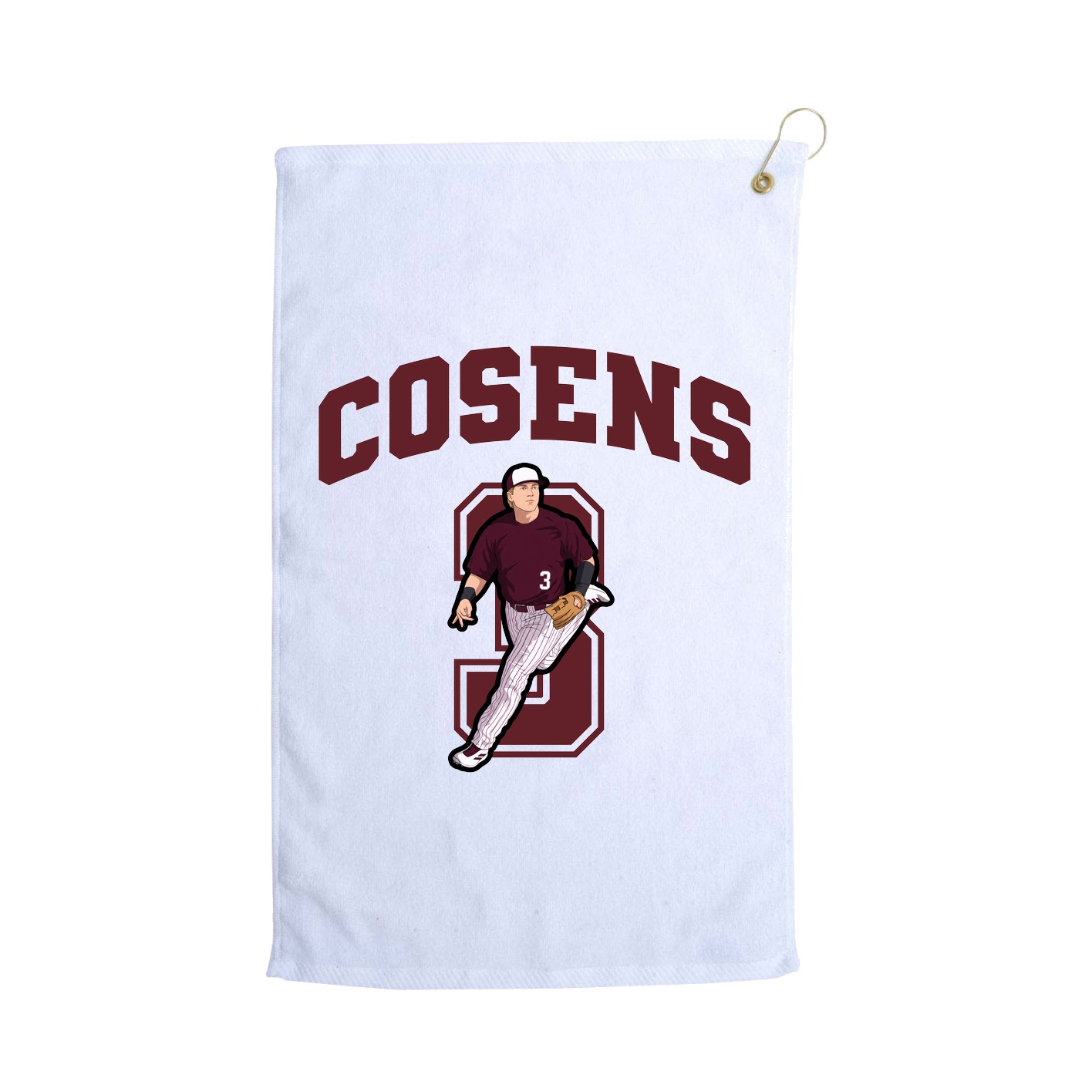 Golf Towel — Number in White