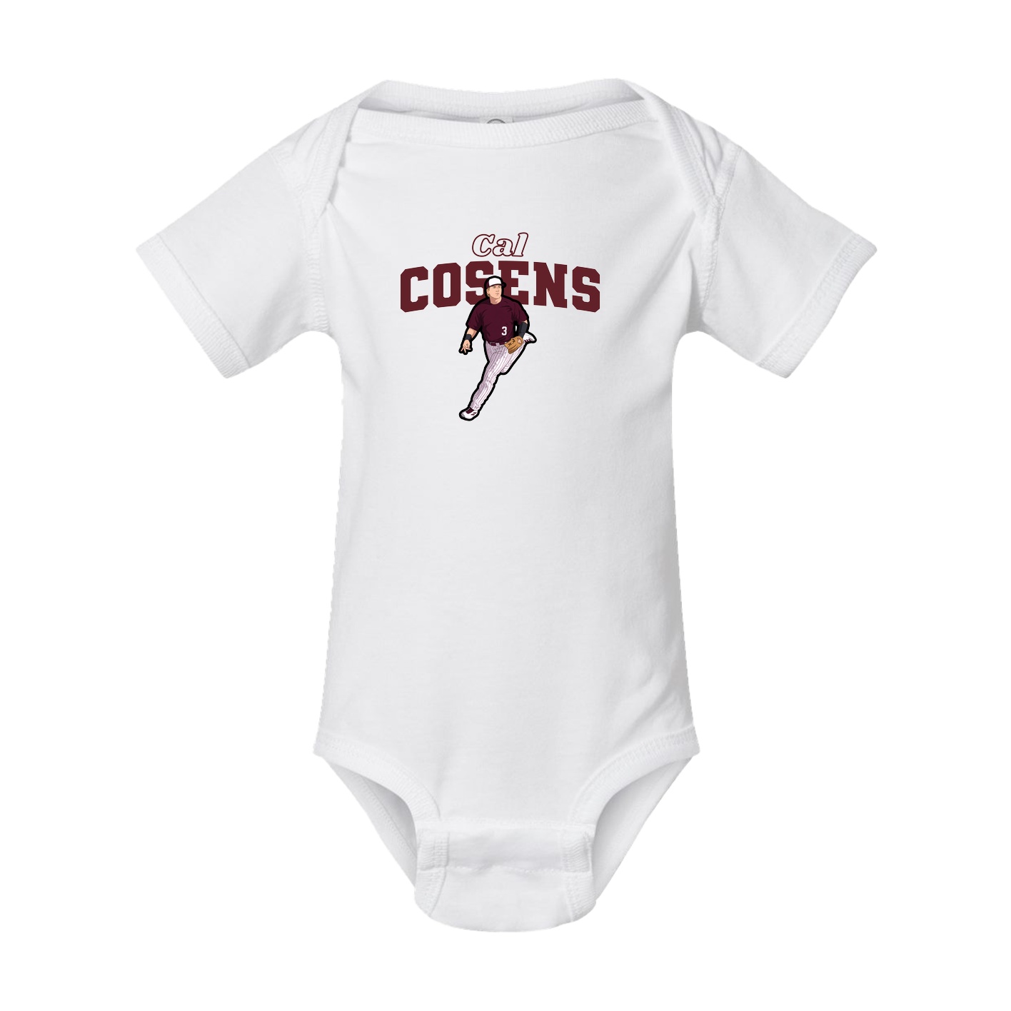 Baby Onesie — Name Arch in White