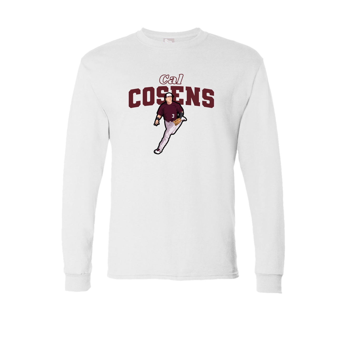 Long Sleeve Tee — Name Arch in White