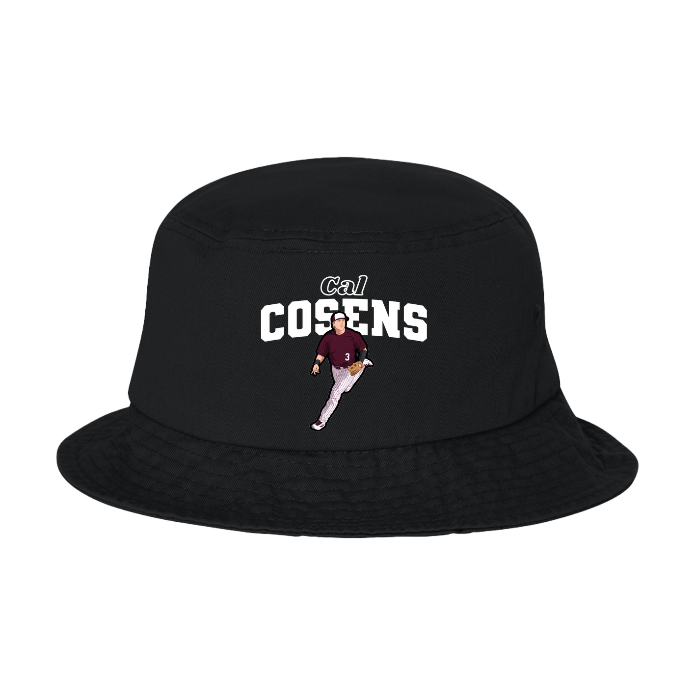 Bucket Cap — Name Arch in Black
