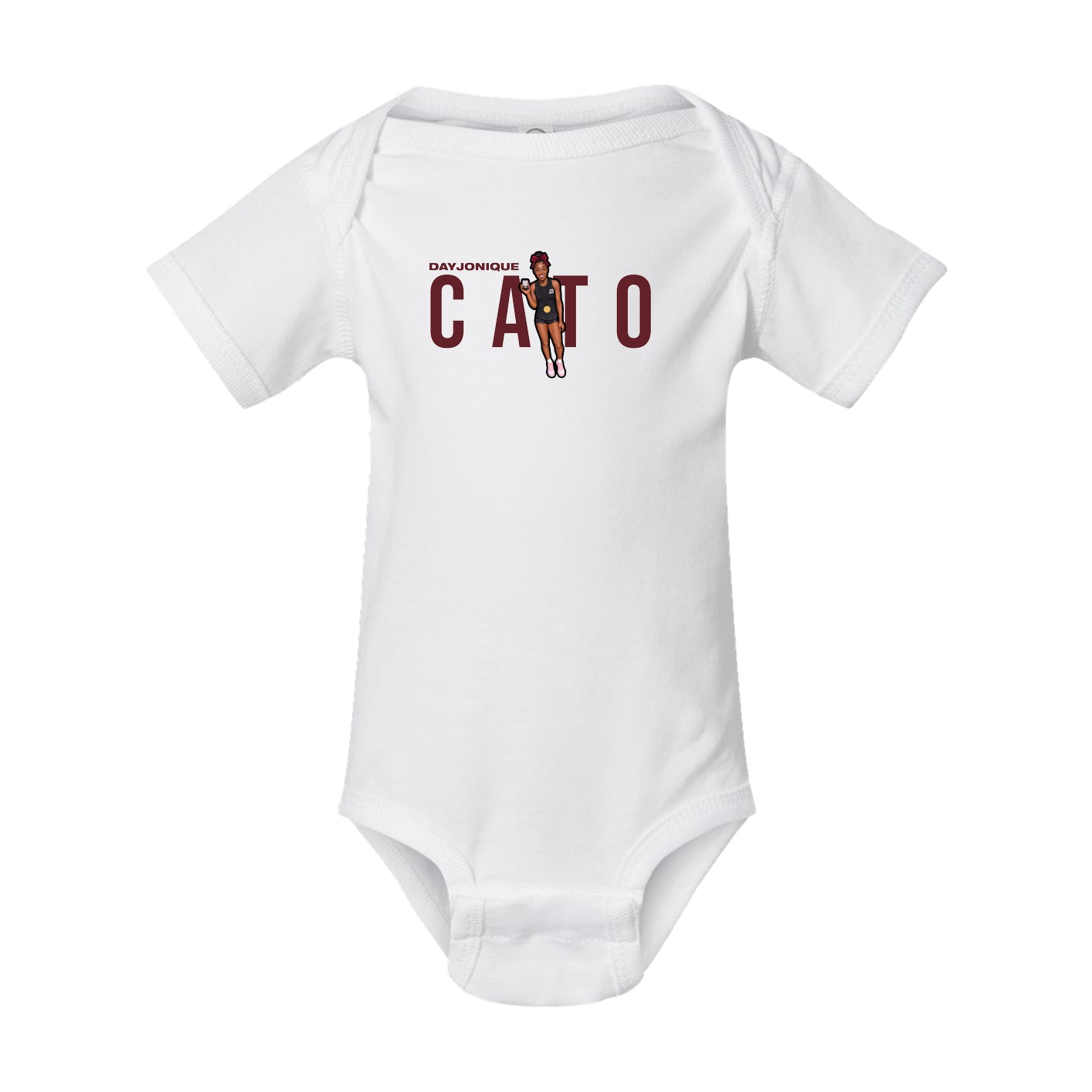 Baby Onesie — Player Name in White