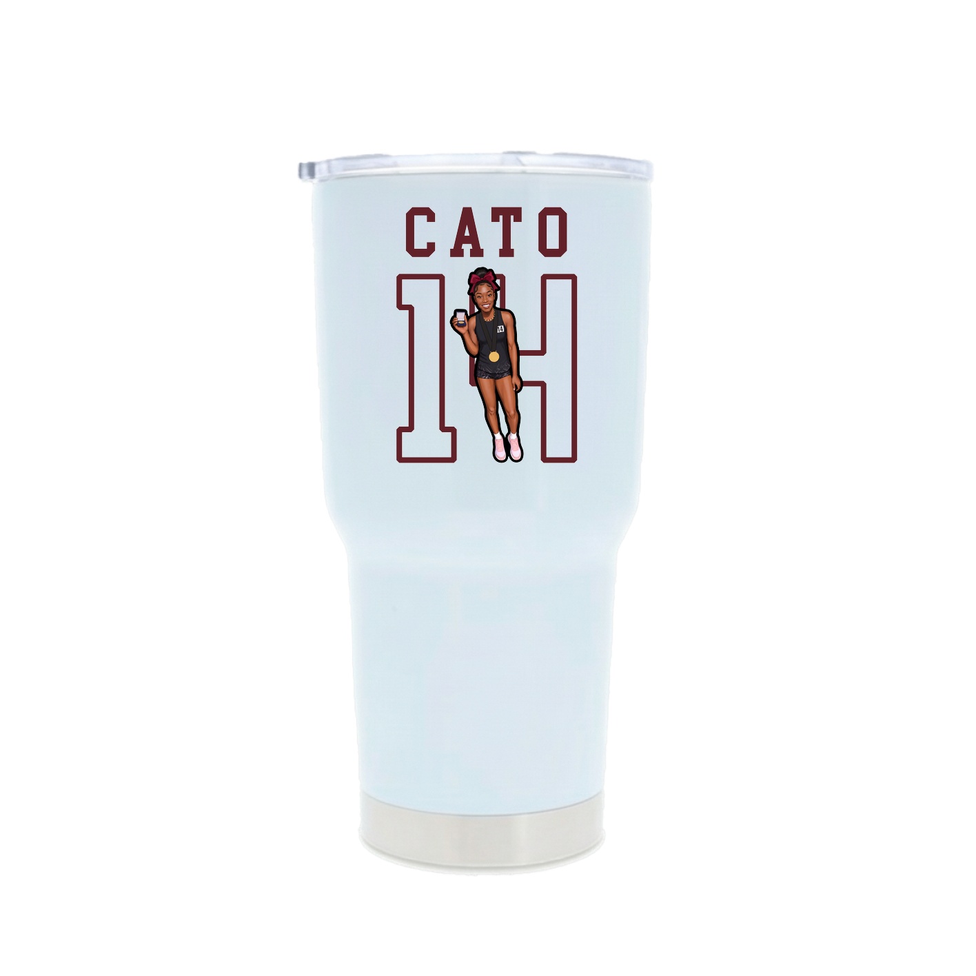 30oz Stainless Steel Tumbler — Shirsey in White