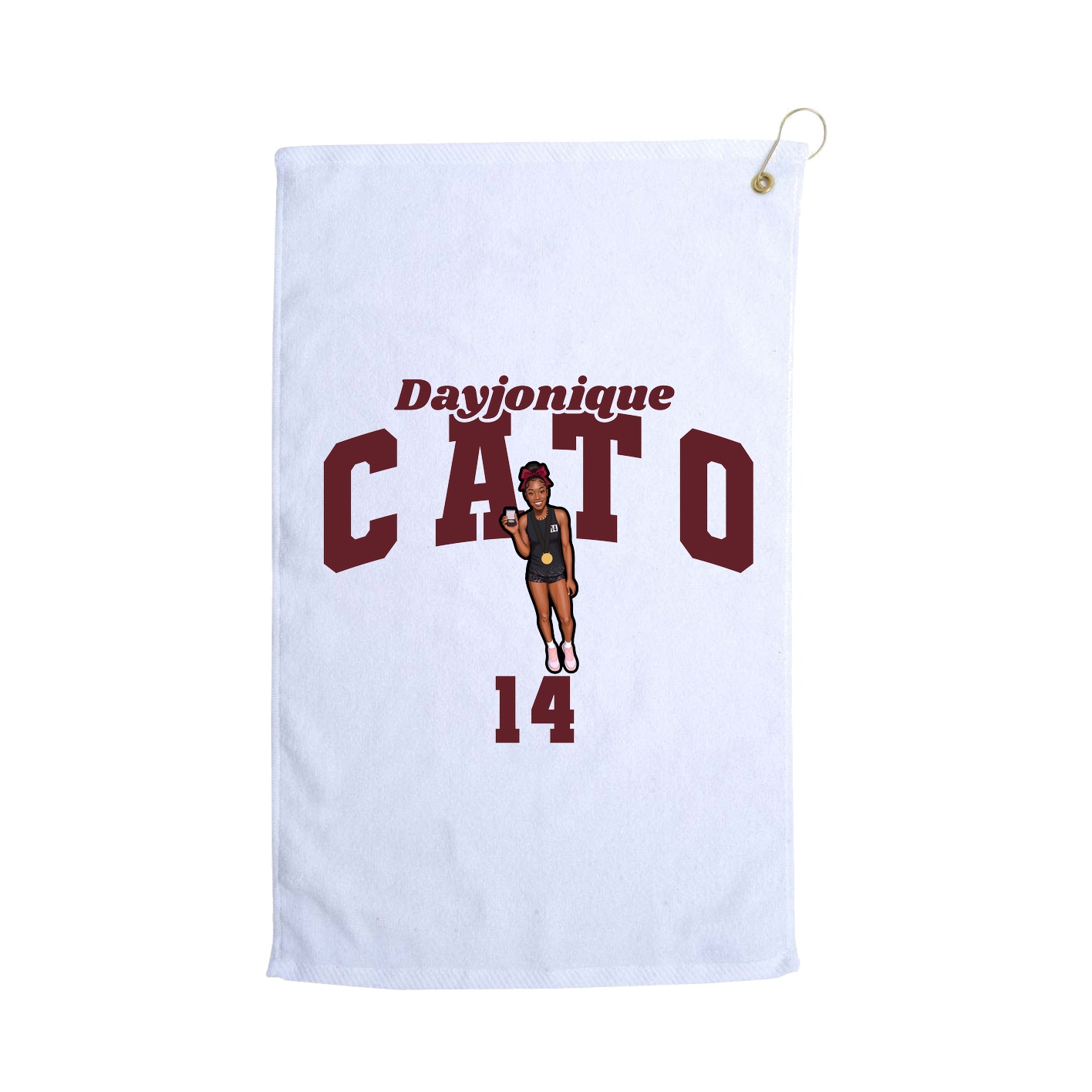 Golf Towel — Signature Arch in White