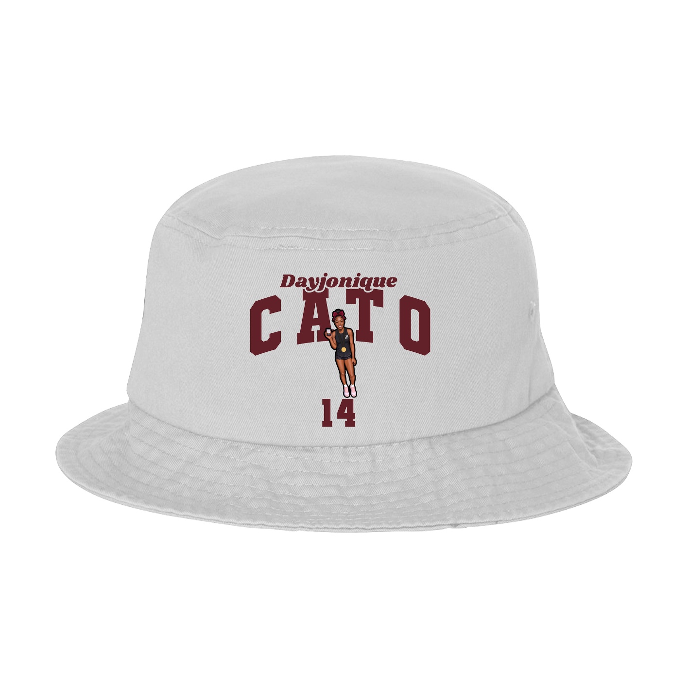 Bucket Cap — Signature Arch in White