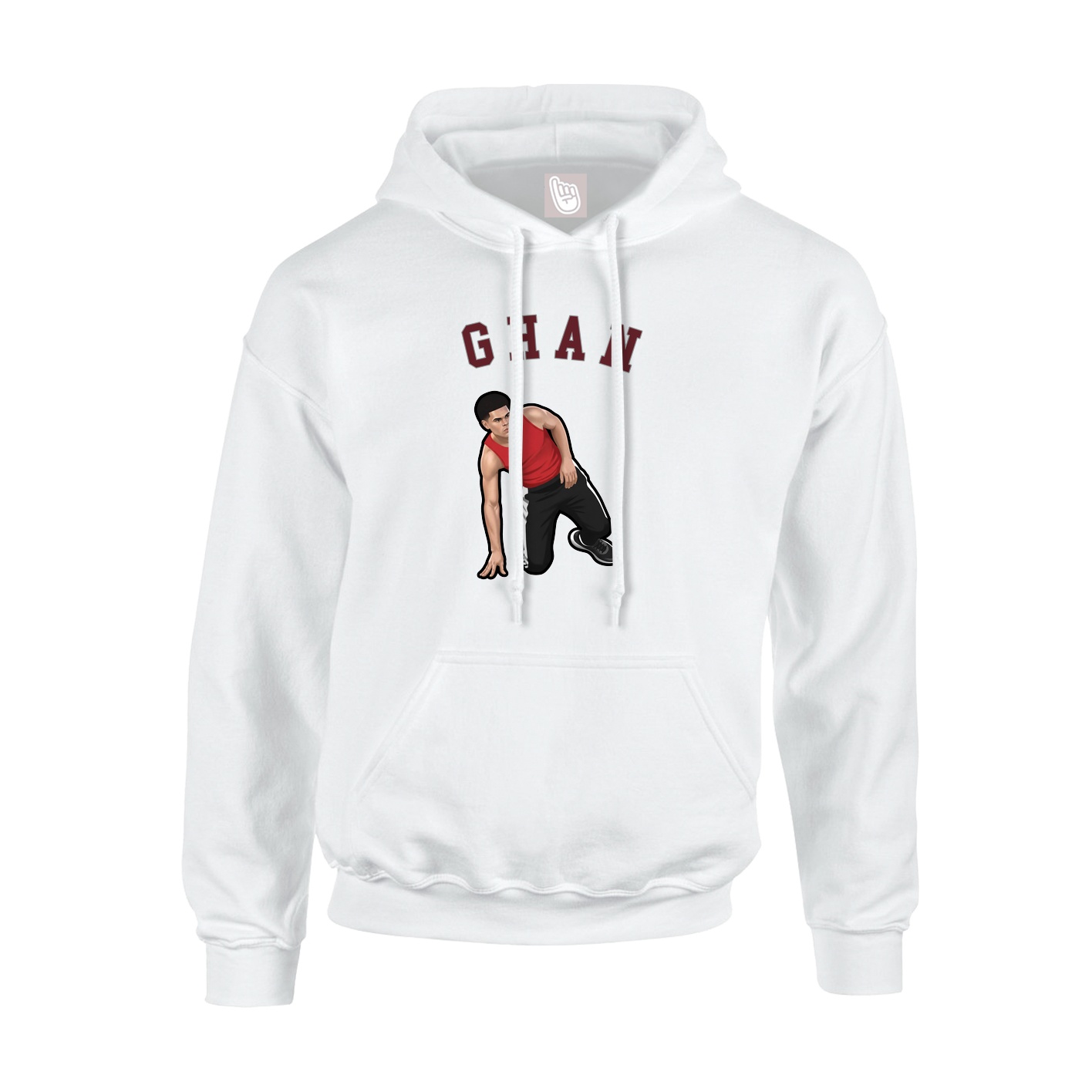Youth Hoodie — Shirsey Arch in White