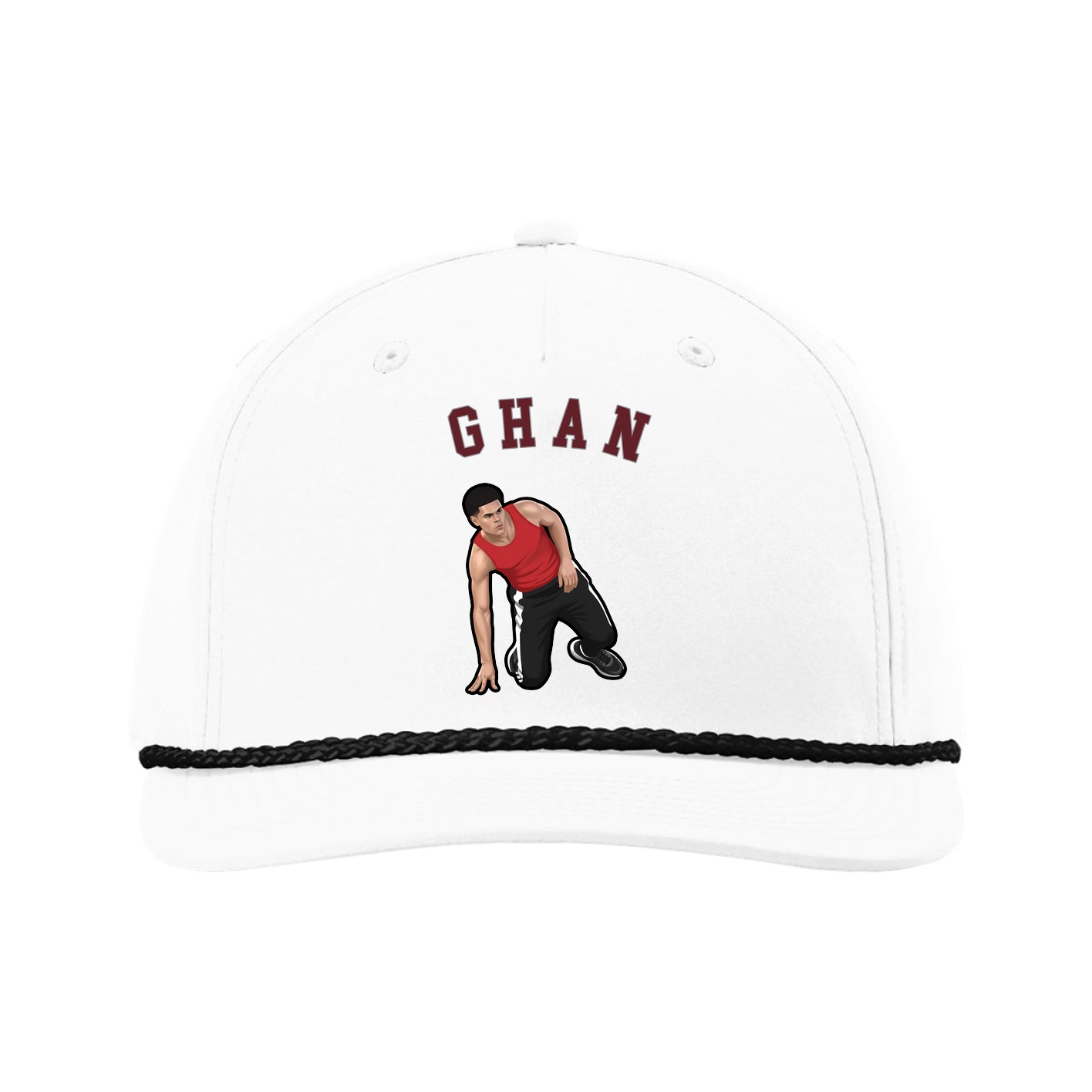 Five-Panel Classic Rope Cap — Shirsey Arch in White