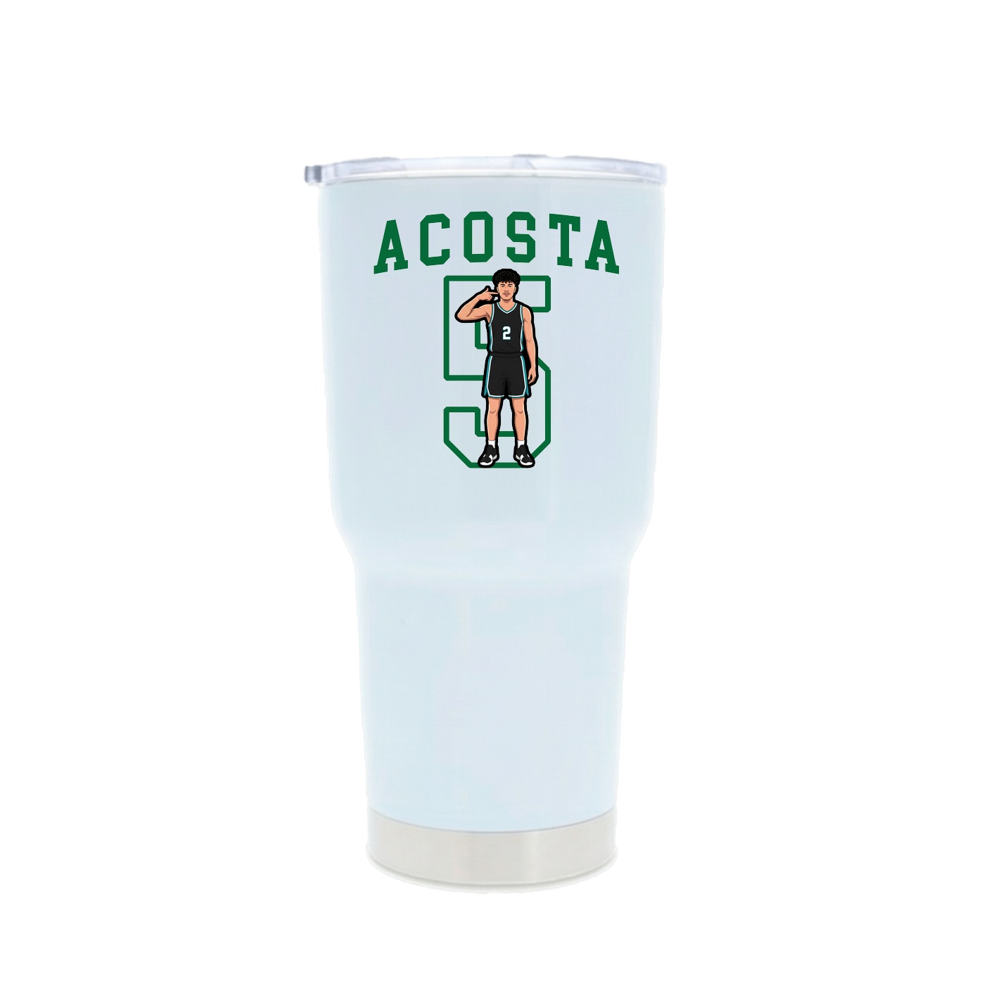 30oz Stainless Steel Tumbler — Shirsey in White