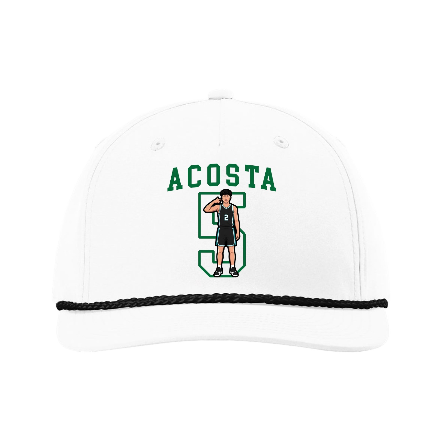 Five-Panel Classic Rope Cap — Shirsey in White