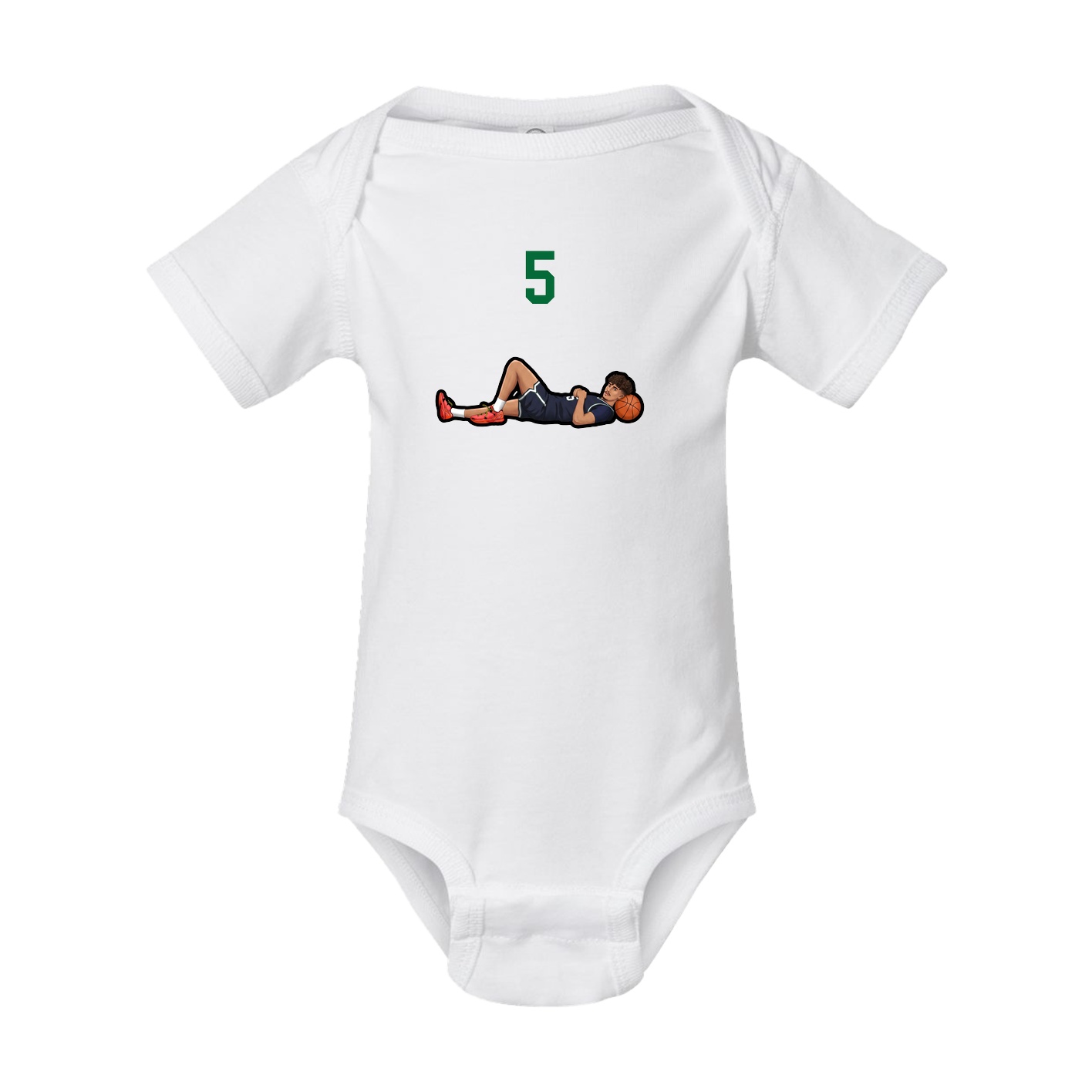 Baby Onesie — Number Top in White