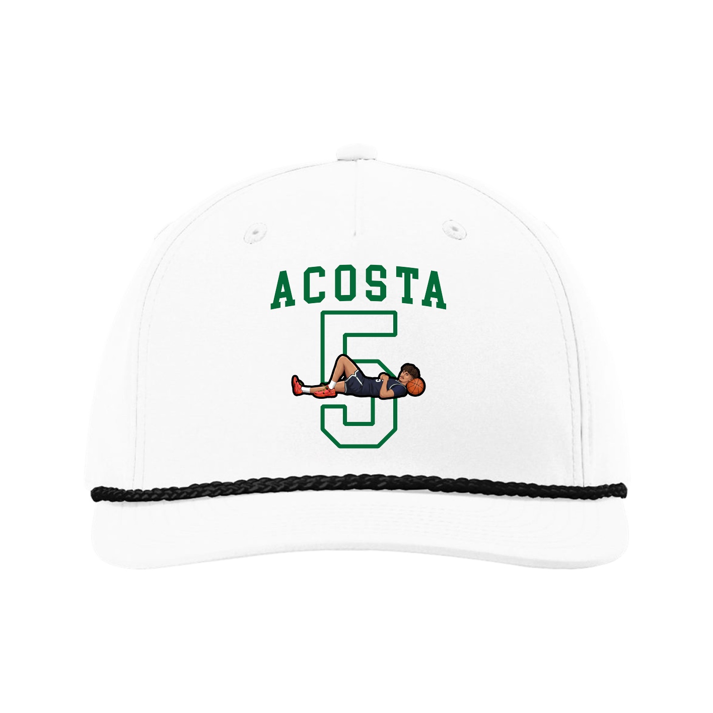 Five-Panel Classic Rope Cap — Shirsey in White