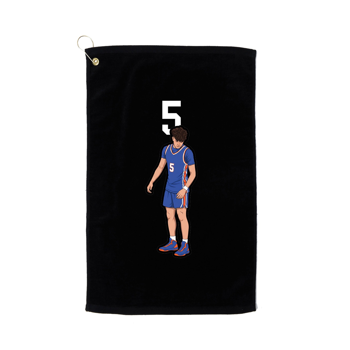 Golf Towel — Number Top in Black