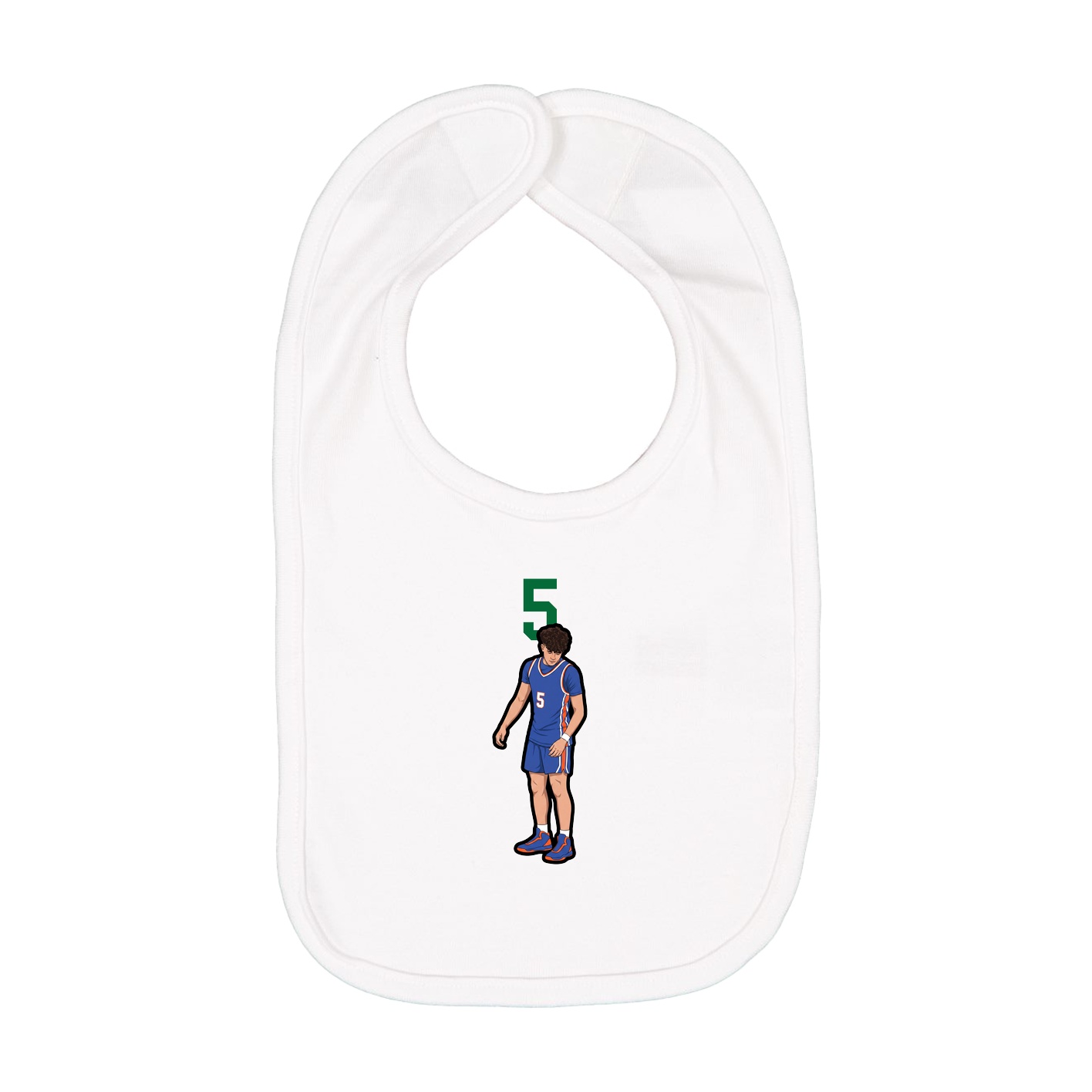 Infant Bib — Number Top in White