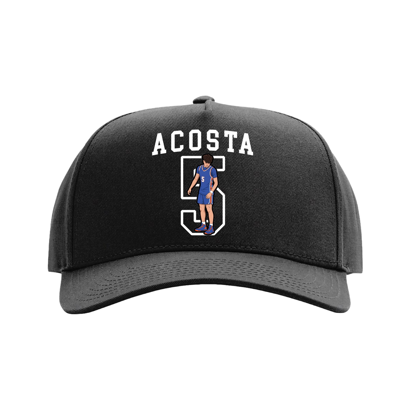 Full Fabric Five-Panel Champ Cap — Shirsey in Black