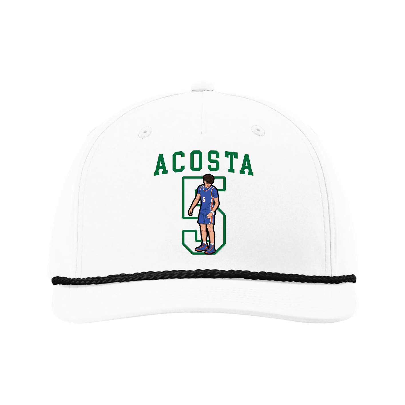 Five-Panel Classic Rope Cap — Shirsey in White